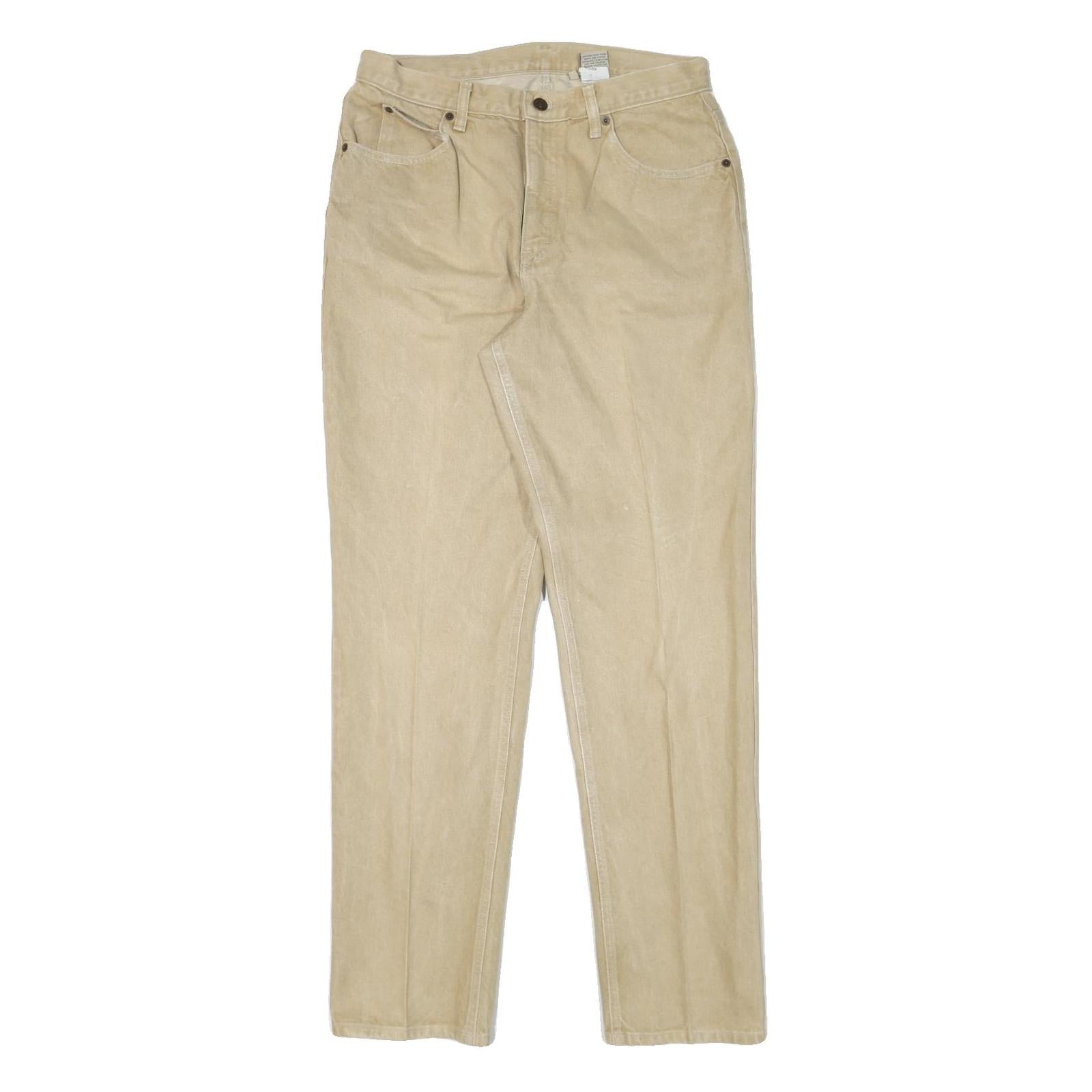 CALVIN KLEIN Womens Jeans Beige Regular Straight Denim W30 L33 Classic Zip Refurbished - N/A refurbished available on Cerqular