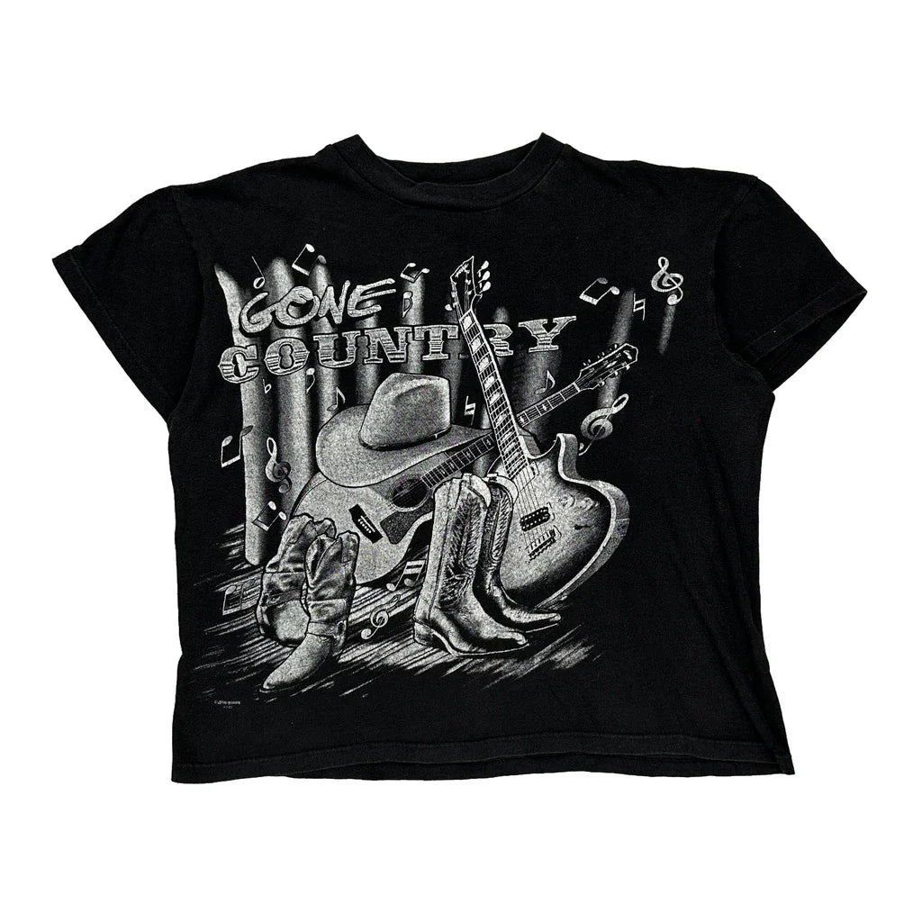 Buy Gone Country Unbranded Single Stitch T-Shirt - XL Black Cotton Refurbished - $25.11 Gone Country Unbranded Single Stitch T-Shirt - XL Black Cotton Refurbished - Thrifted (note: this is a term often used to describe second- refurbished available on Cerqular