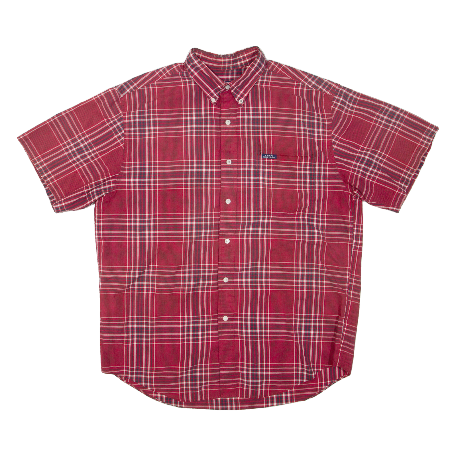 CHAPS RALPH LAUREN Mens Shirt Red Check L Refurbished - N/A refurbished available on Cerqular