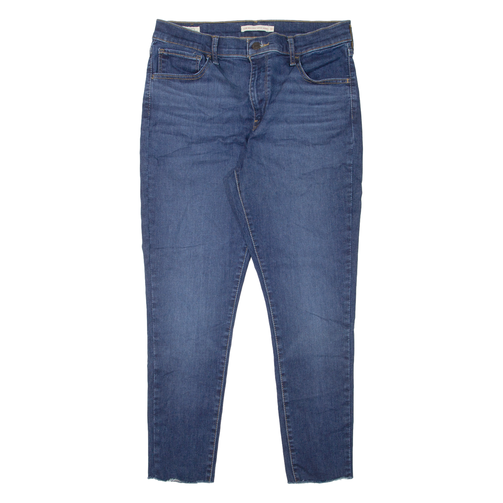 LEVI'S 720 High Rise BIG E Womens Jeans Blue Slim Skinny Denim Stone Wash W31 L25 Refurbished - N/A refurbished available on Cerqular
