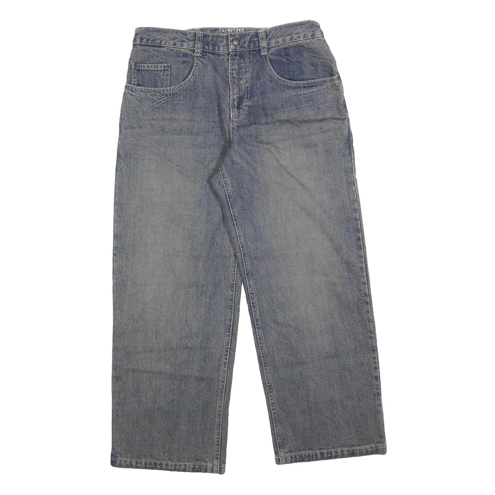 LEMMI Mens Jeans Blue Relaxed Straight Denim Light W30 L26 Casual Comfort Zip Refurbished - N/A refurbished available on Cerqular
