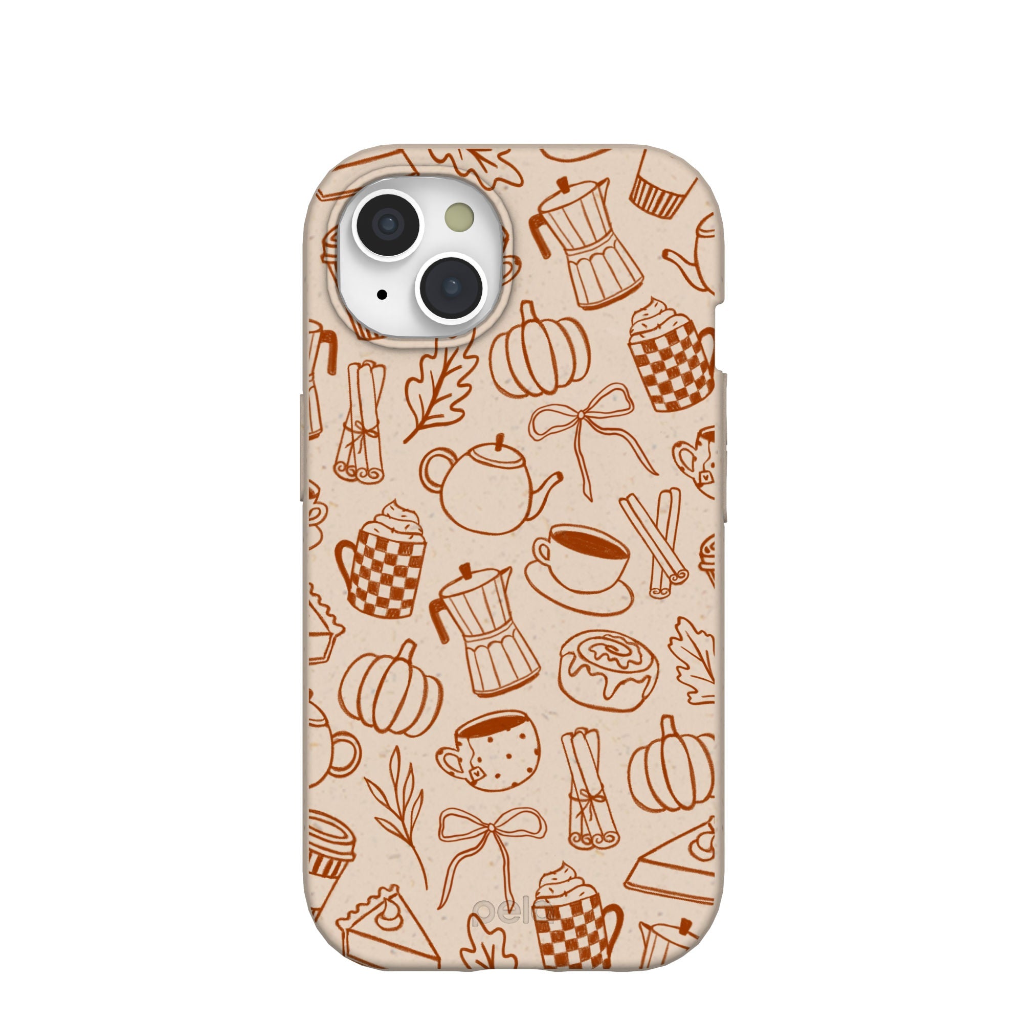 Seashell Pumpkin Spice iPhone 15 Case Refurbished - Pela Case refurbished available on Cerqular