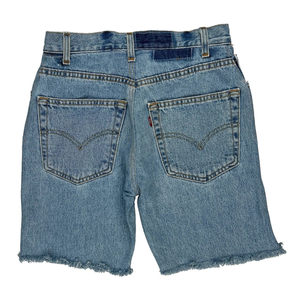 Levis Denim Shorts - 26W UK 6 Blue Denim Refurbished - Thrifted (note: this is a term often used to describe second- refurbished available on Cerqular