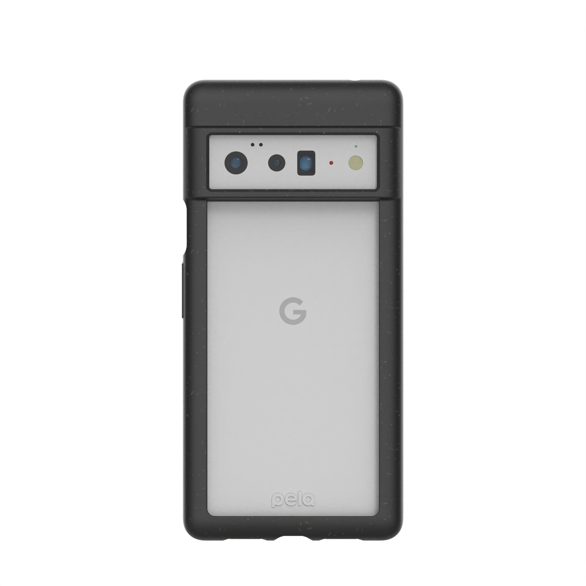 Clear Google Pixel 6 Pro Case with Black Ridge Refurbished - Pela Case refurbished available on Cerqular