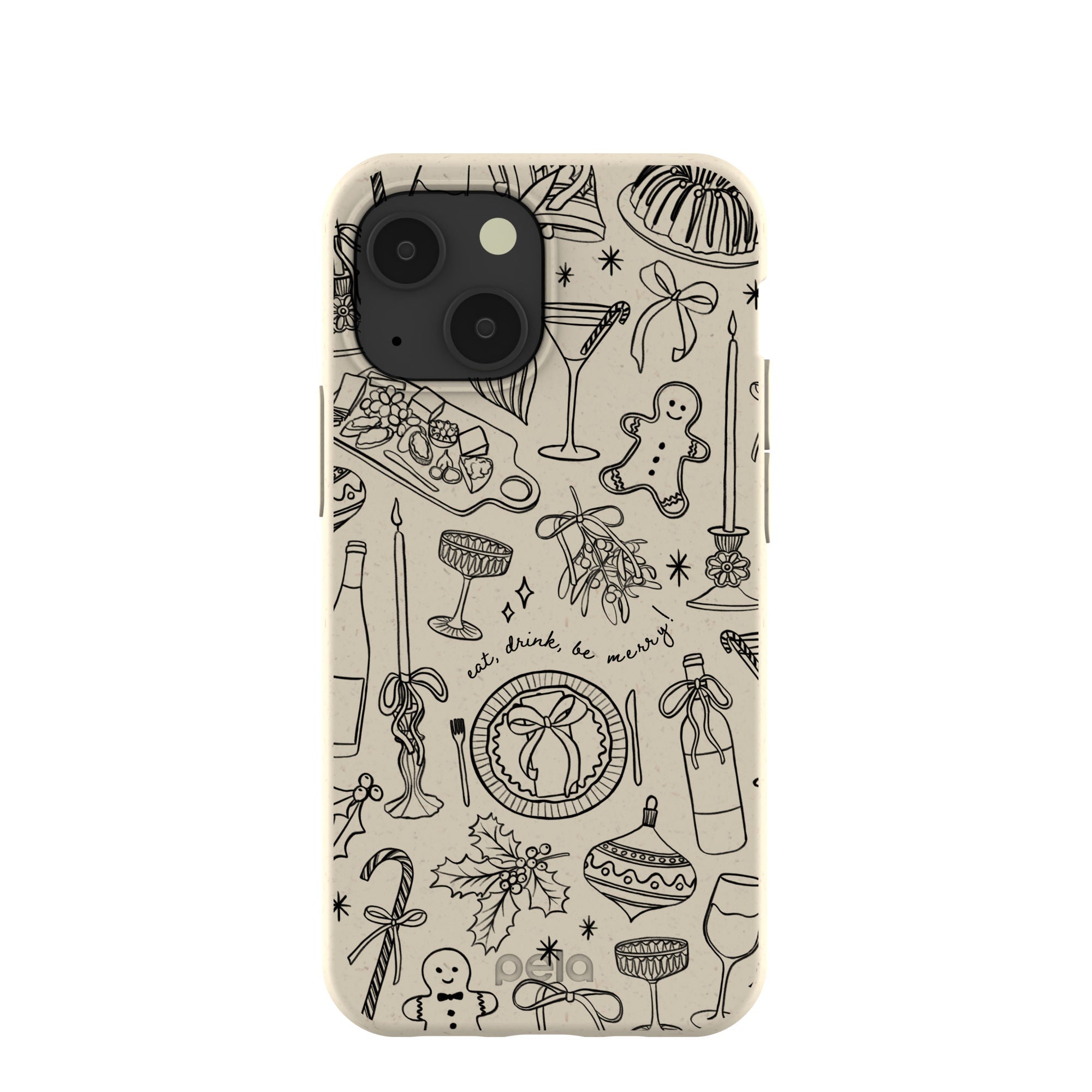 London Fog Holiday Dinner Party iPhone 13 Mini Case Refurbished - Pela Case refurbished available on Cerqular