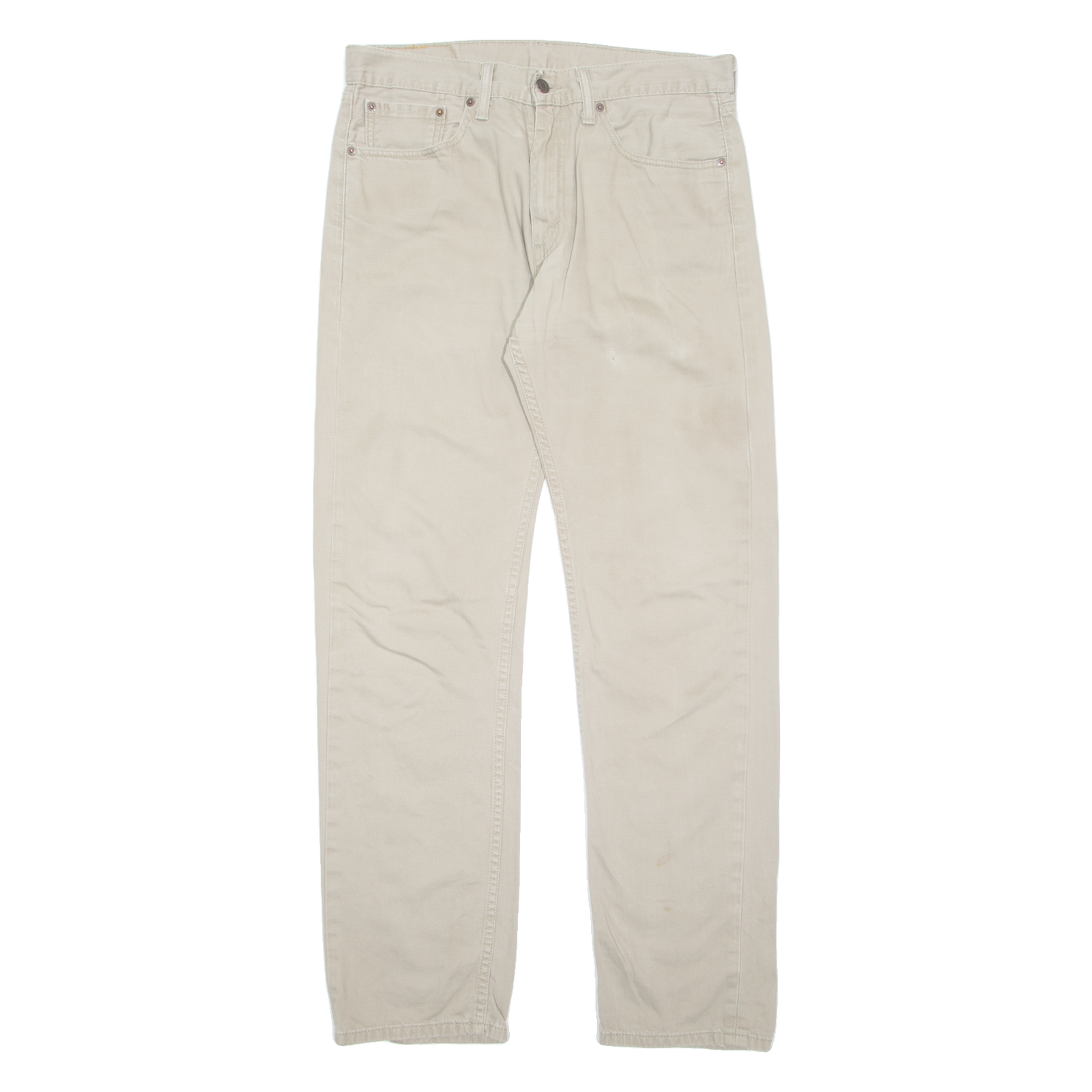 LEVI'S Mens Trousers Beige Regular Straight W33 L34 Refurbished - N/A refurbished available on Cerqular
