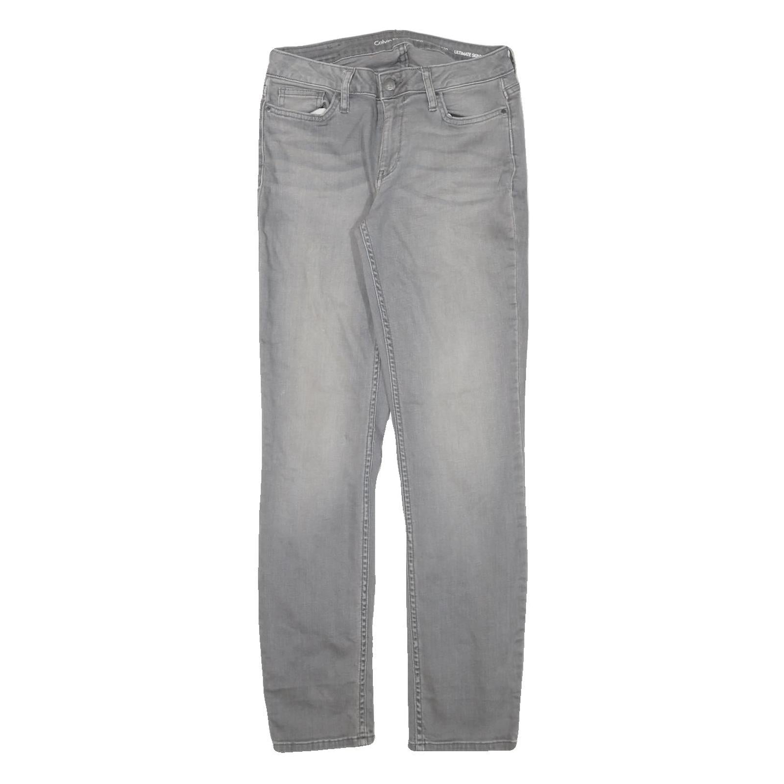 CALVIN KLEIN JEANS Womens Jeans Grey Slim Skinny Denim Medium W27 L30 Stylish Refurbished - N/A refurbished available on Cerqular