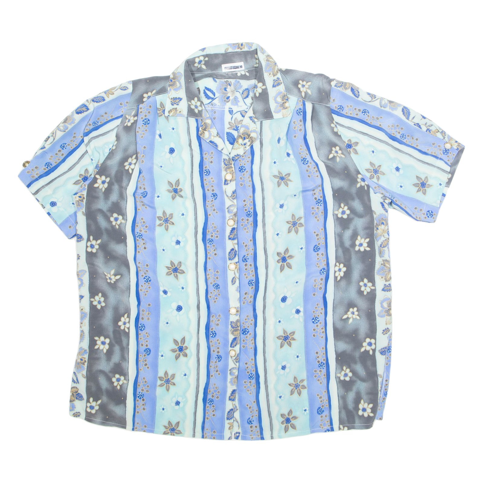 Womens Printed Shirt Blue Collared Crazy Pattern M Refurbished - N/A refurbished available on Cerqular