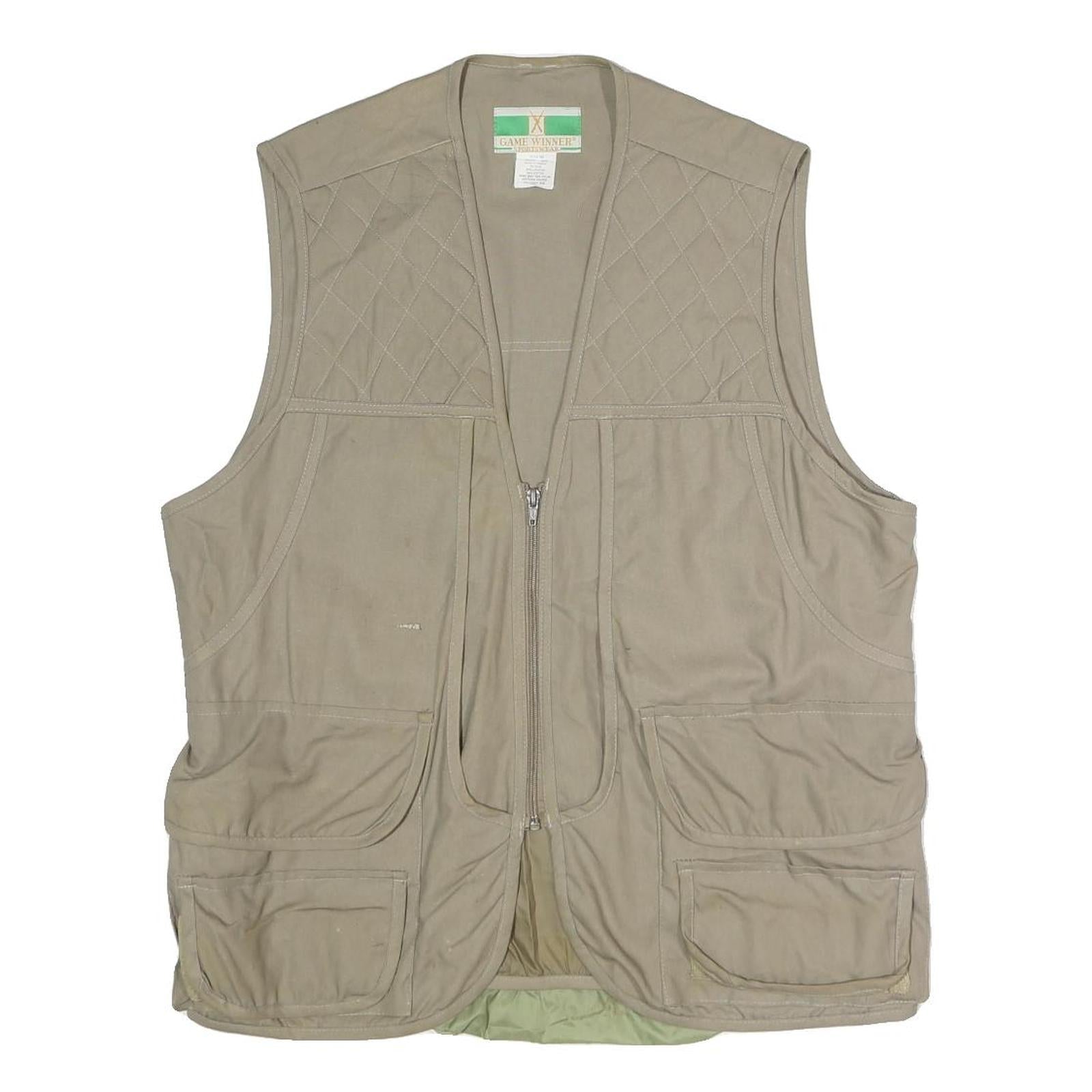 Buy Game Winner Mens Beige Cotton Blend Zip Gilet L Quilted Workwear Utility Refurbished - $32.49 Game Winner Mens Beige Cotton Blend Zip Gilet L Quilted Workwear Utility Refurbished - N/A refurbished available on Cerqular