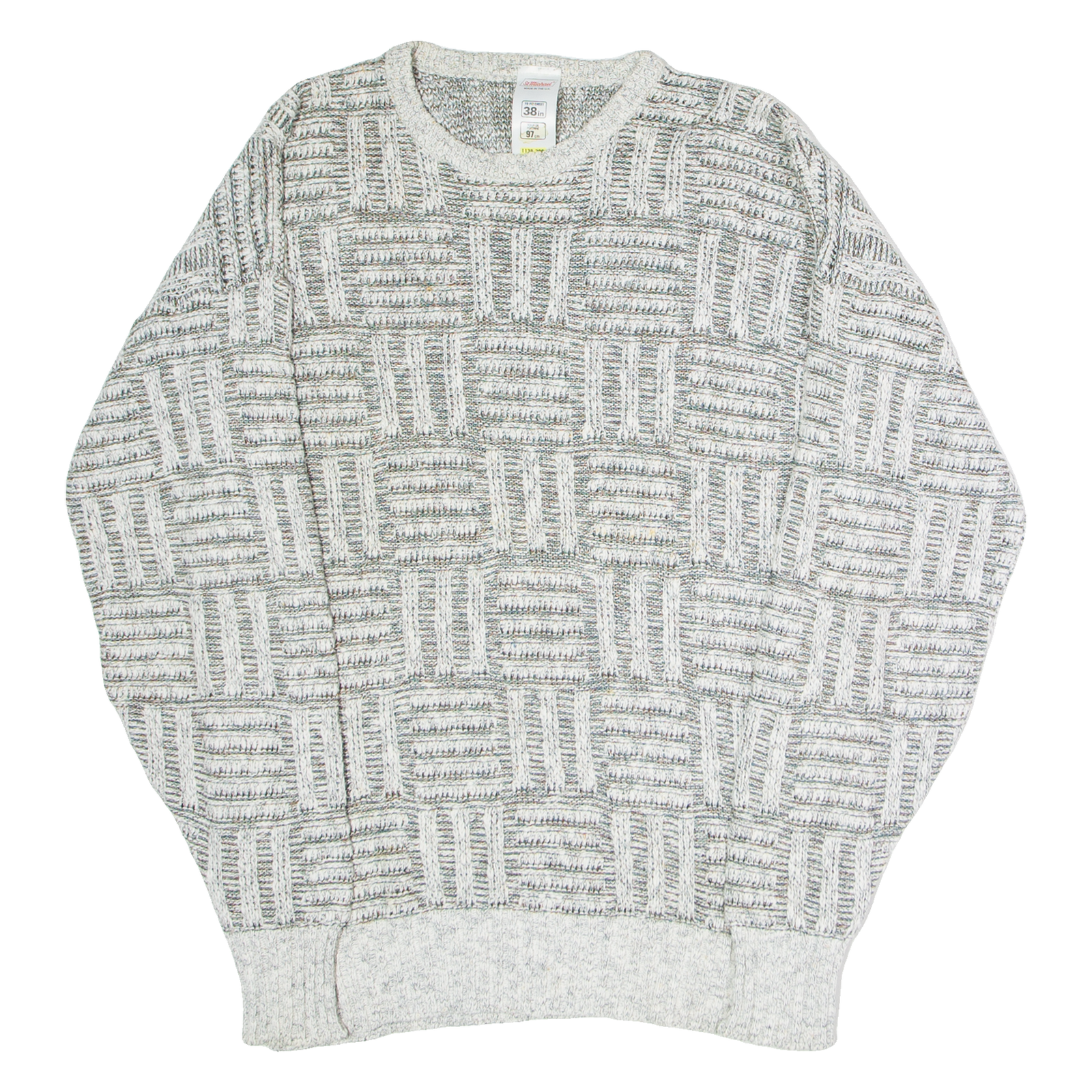 Buy ST MICHAEL Mens Patterned Jumper Grey Crazy Pattern Crew Neck 90s S Refurbished - $22.09 ST MICHAEL Mens Patterned Jumper Grey Crazy Pattern Crew Neck 90s S Refurbished - N/A refurbished available on Cerqular