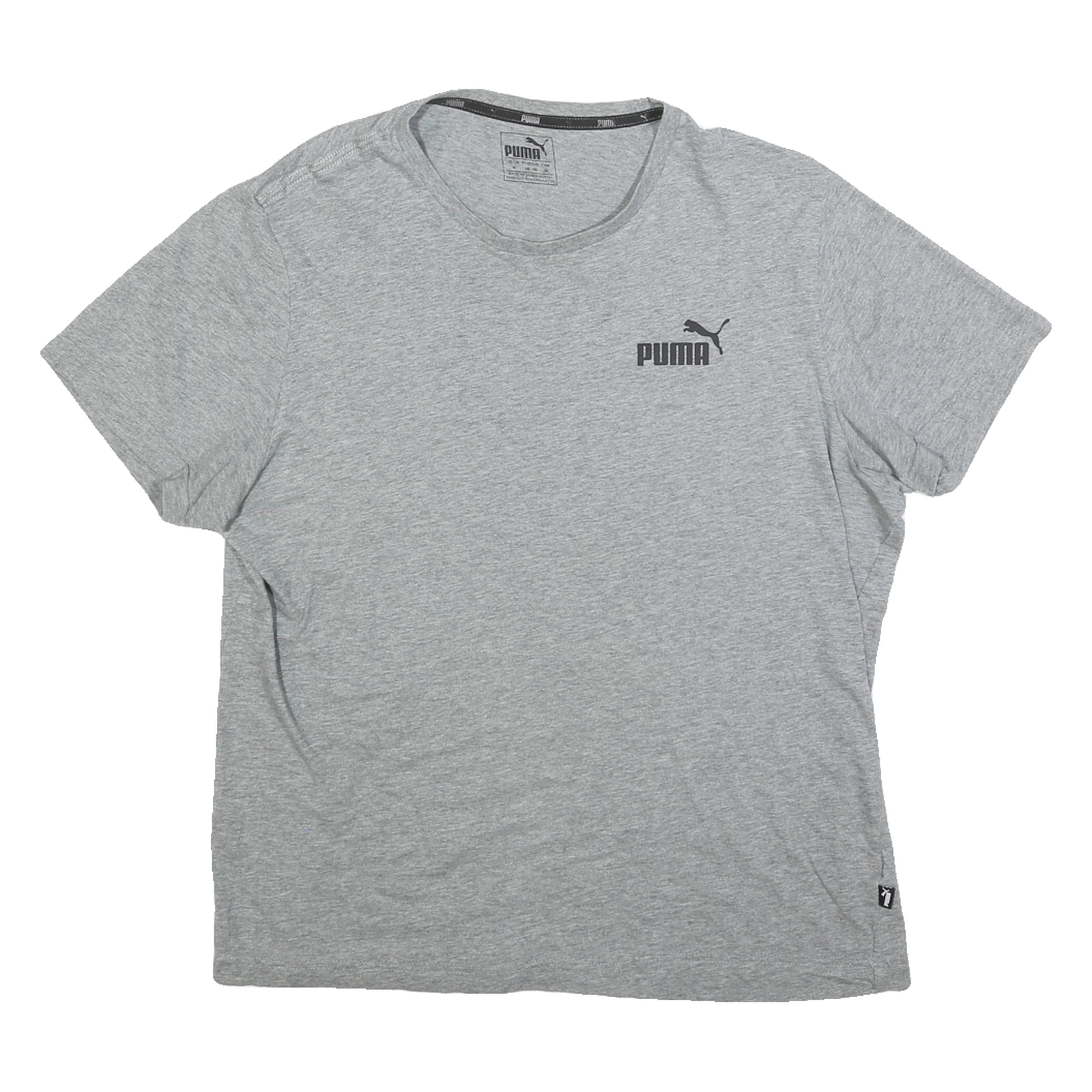PUMA Mens Grey Athletic T-Shirt M Short Sleeve Round Neck Sports Casual Refurbished - N/A refurbished available on Cerqular
