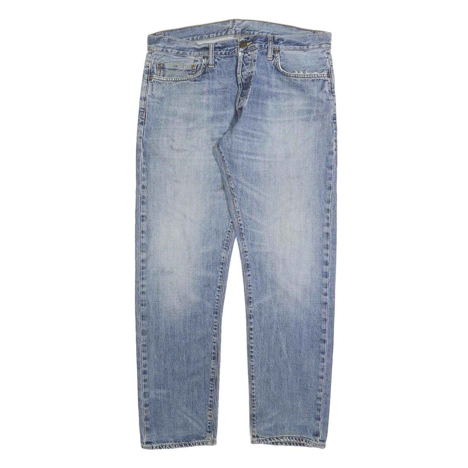 CARHARTT Mens Jeans Blue Regular Straight Denim Light W36 L32 Classic Casual Refurbished - N/A refurbished available on Cerqular