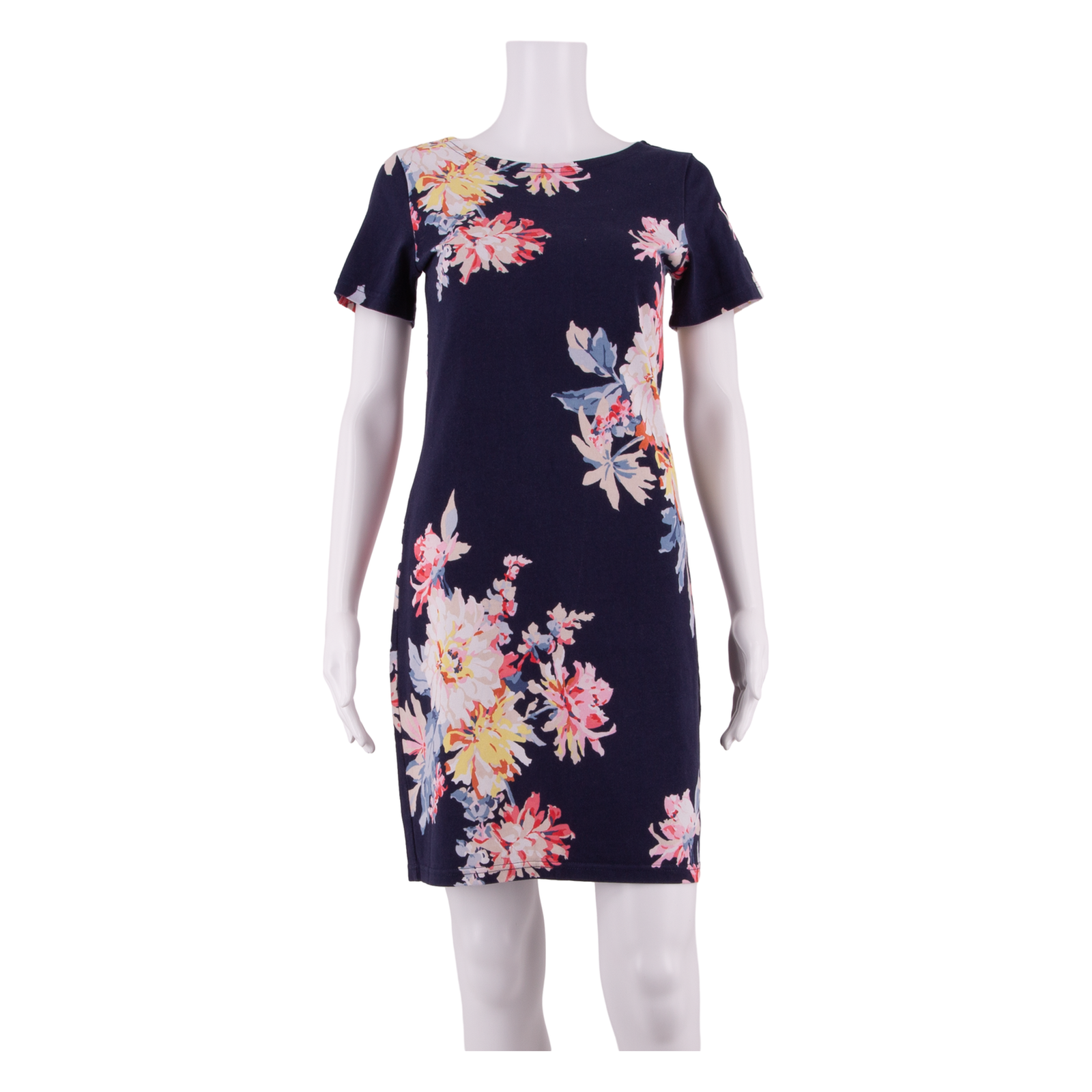JOULES Womens Day Dress Blue Floral Short Sleeve Knee Length UK 8 Refurbished - N/A refurbished available on Cerqular