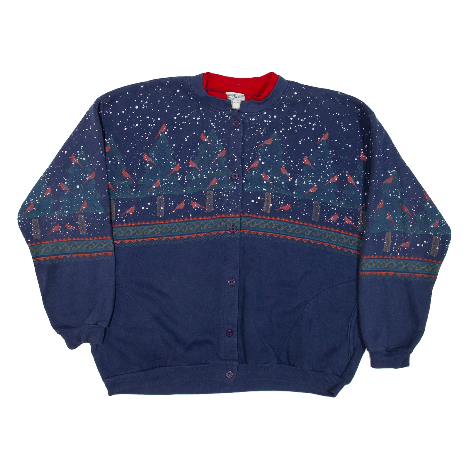 Button-Up Womens Sweatshirt Blue L Refurbished - N/A refurbished available on Cerqular