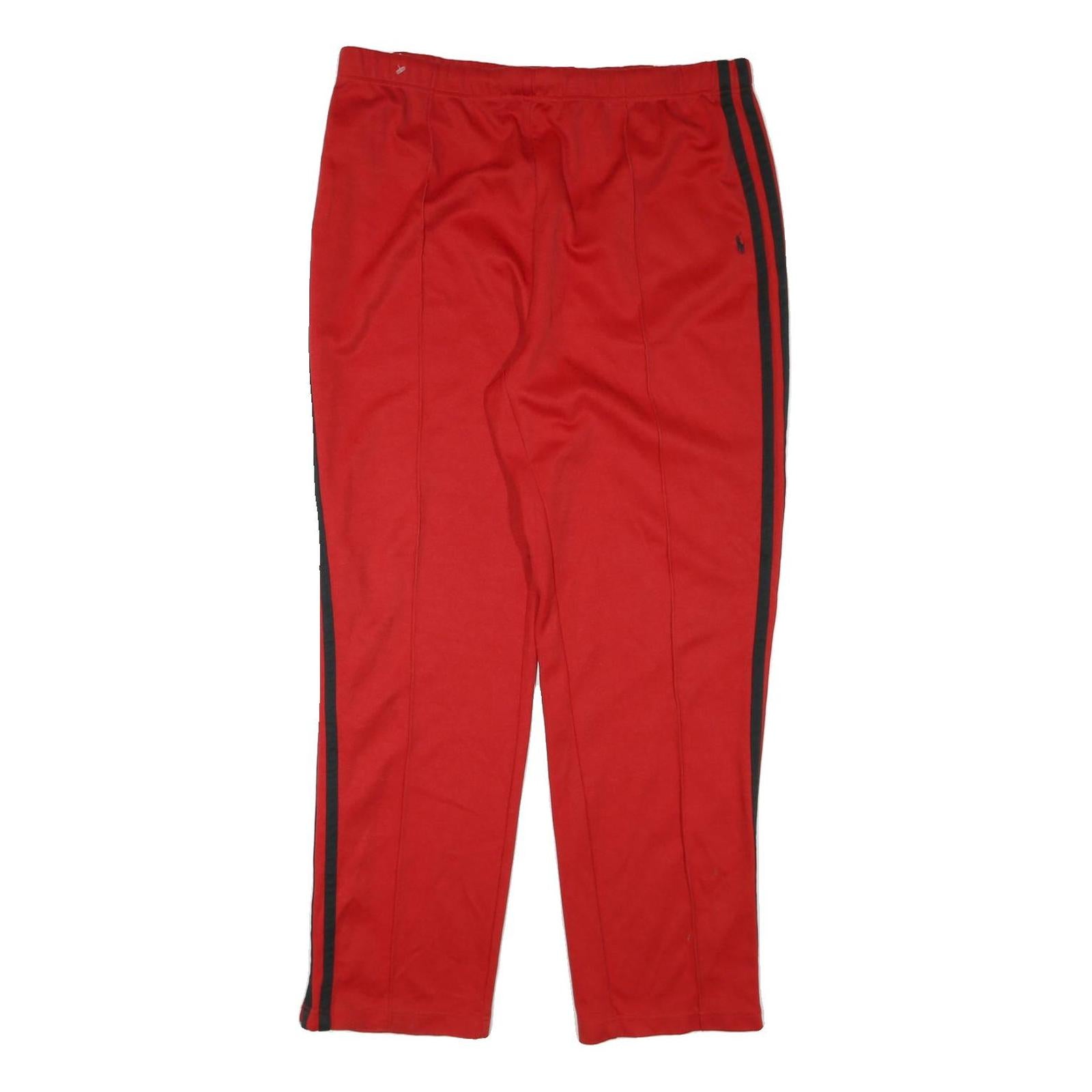 POLO SPORT RALPH LAUREN Mens Joggers Red & Black Slim Tapered L W36 L31 Track Refurbished - N/A refurbished available on Cerqular