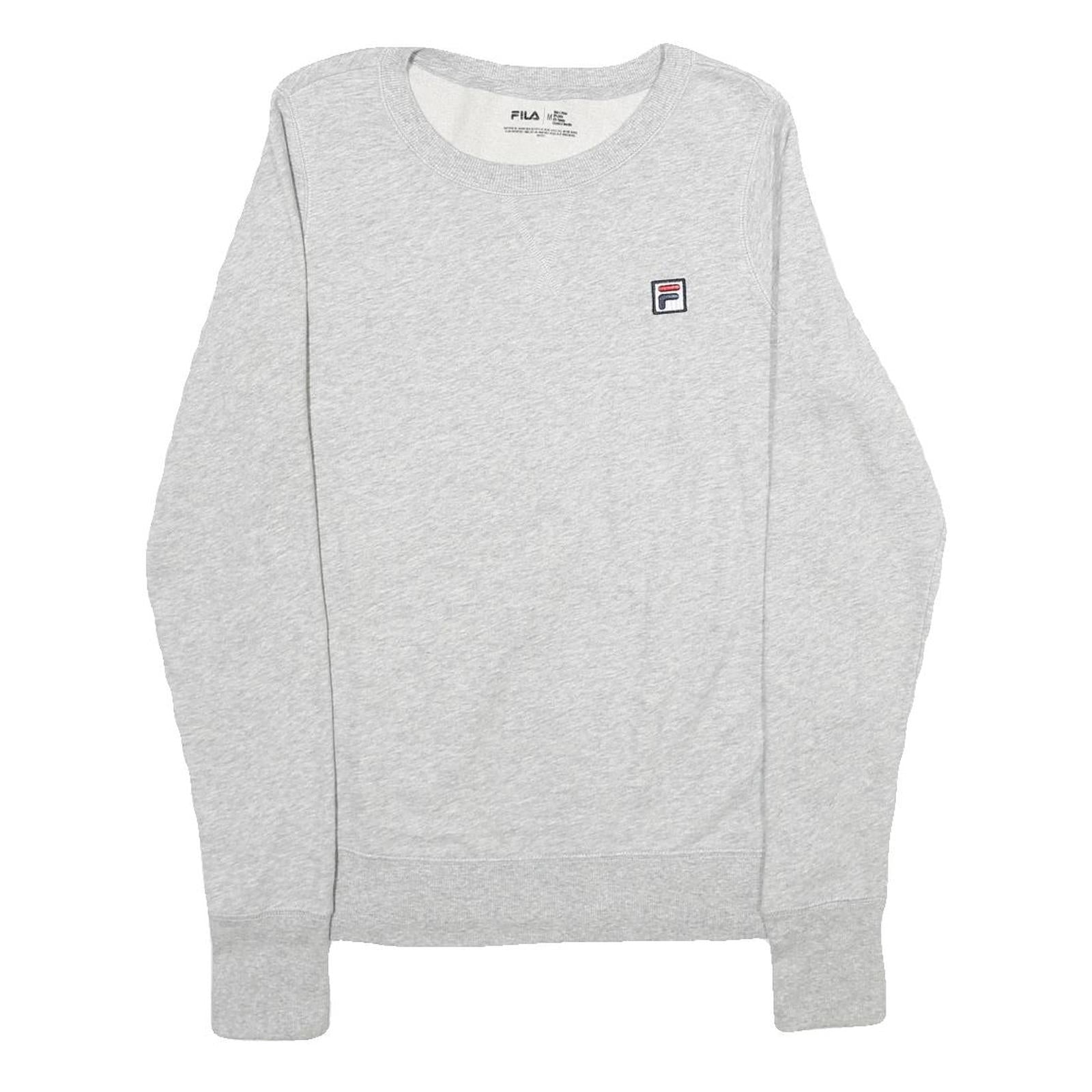 FILA Mens Grey Crew Neck M Sweatshirt Cotton Blend Pullover Lightweight Refurbished - N/A refurbished available on Cerqular