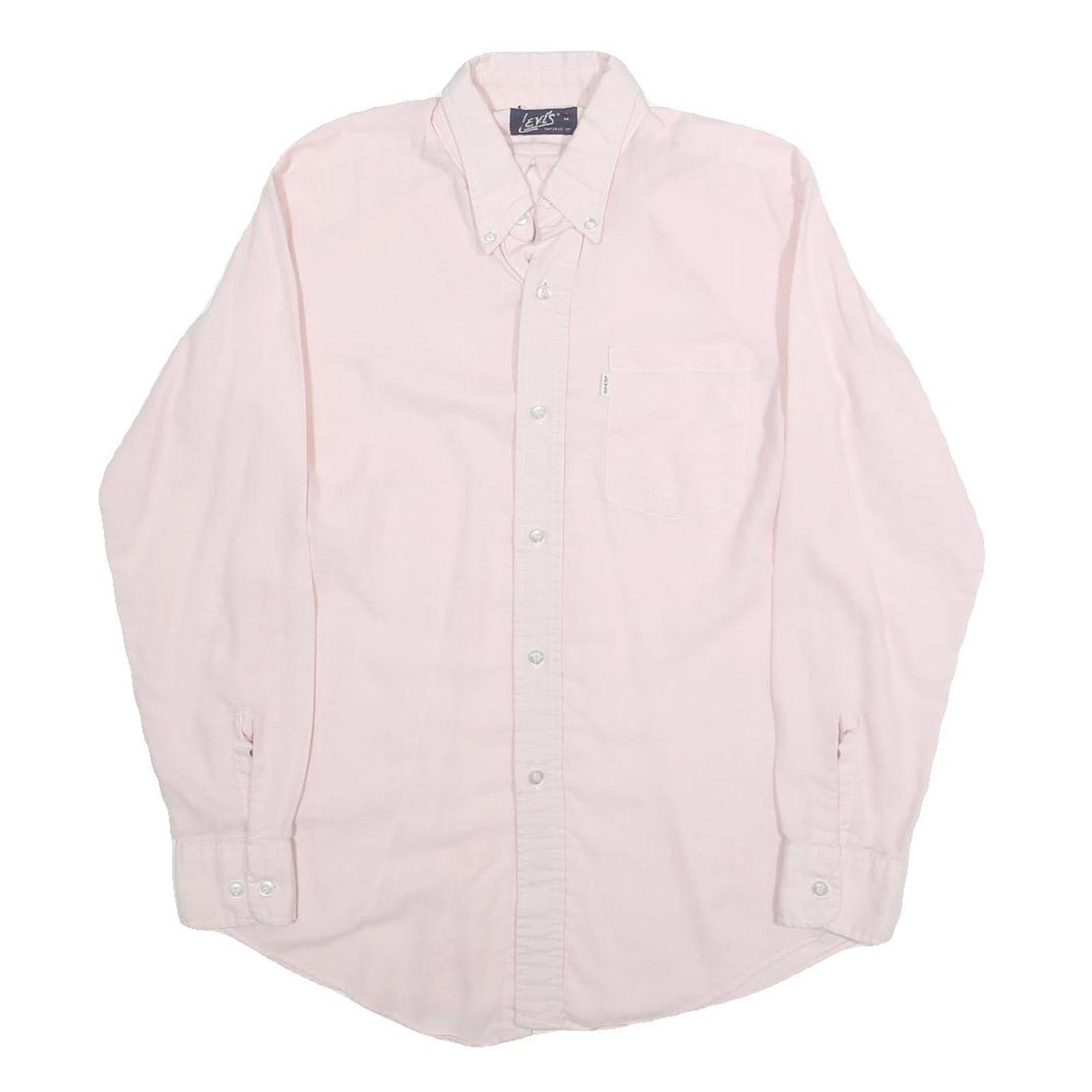 LEVI'S Mens Pink Cotton Button-Down Shirt M Classic Fit Casual Long Sleeve Refurbished - N/A refurbished available on Cerqular