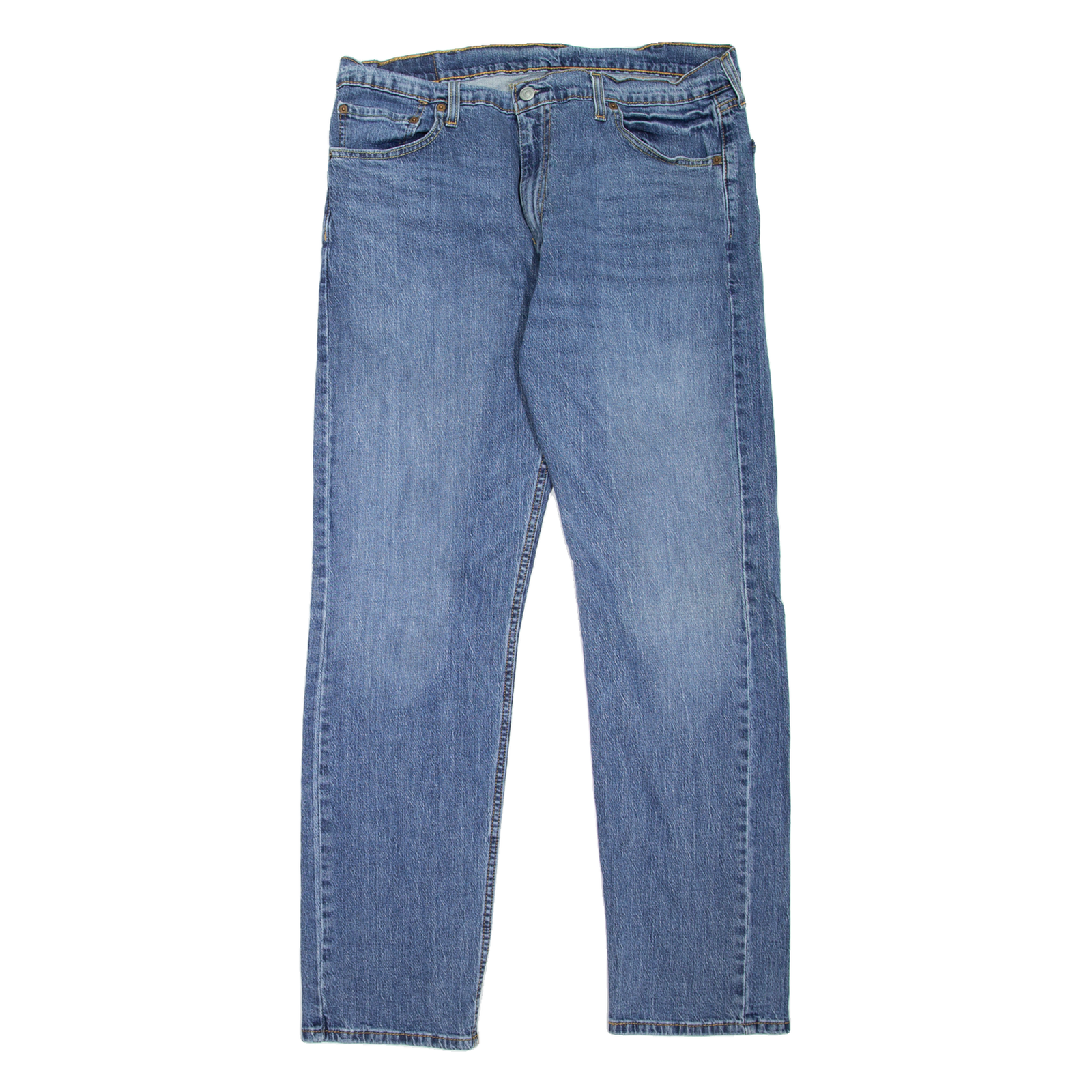 LEVI'S 505 Jeans Mens Blue Regular Straight Stone Wash W38 L32 Refurbished - N/A refurbished available on Cerqular