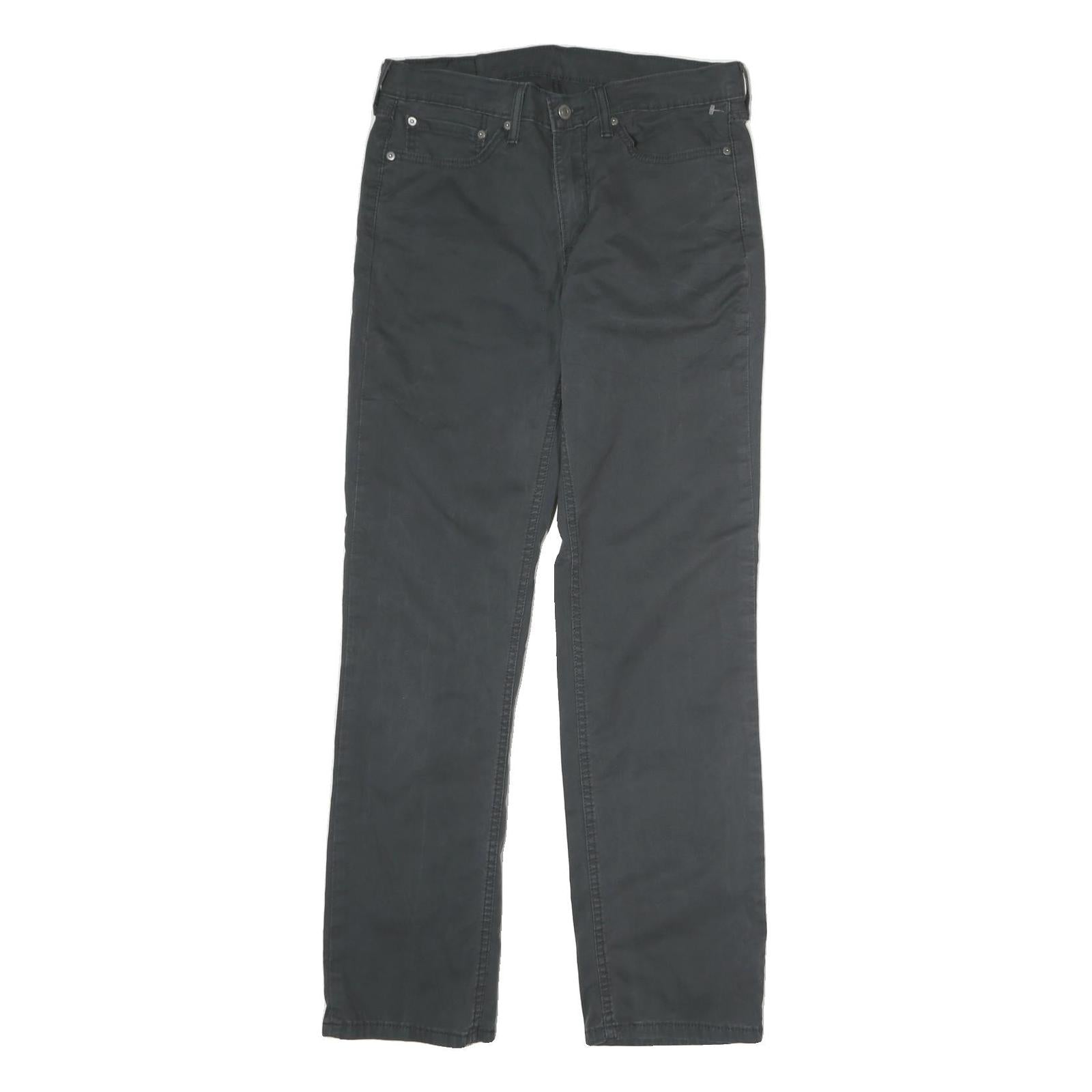 LEVI'S Mens Cotton Black Regular Straight Trousers W32 L32 Classic Zip Pockets Refurbished - N/A refurbished available on Cerqular