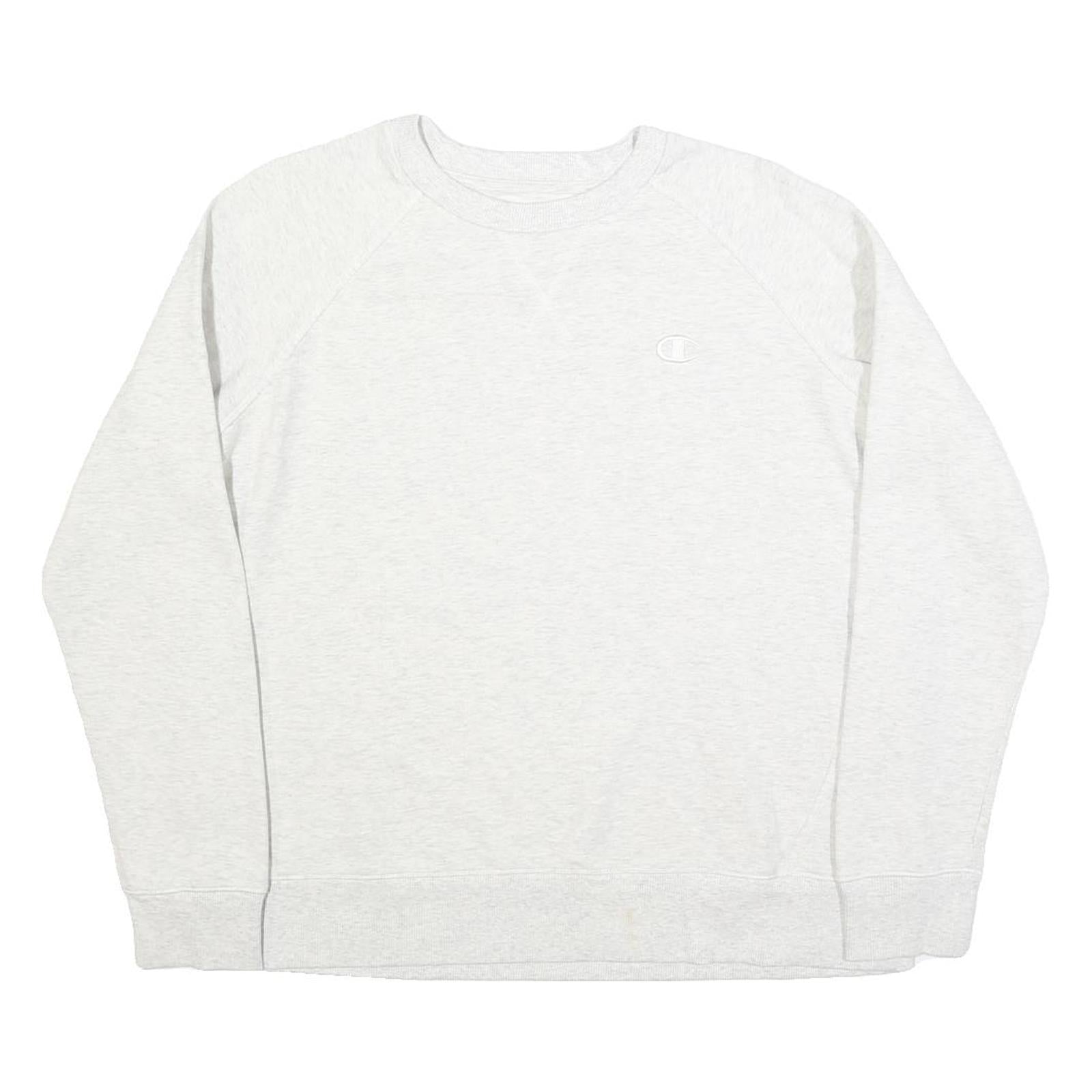 CHAMPION Womens White Crew Neck M Cotton Blend Sweatshirt Pullover Casual Refurbished - N/A refurbished available on Cerqular
