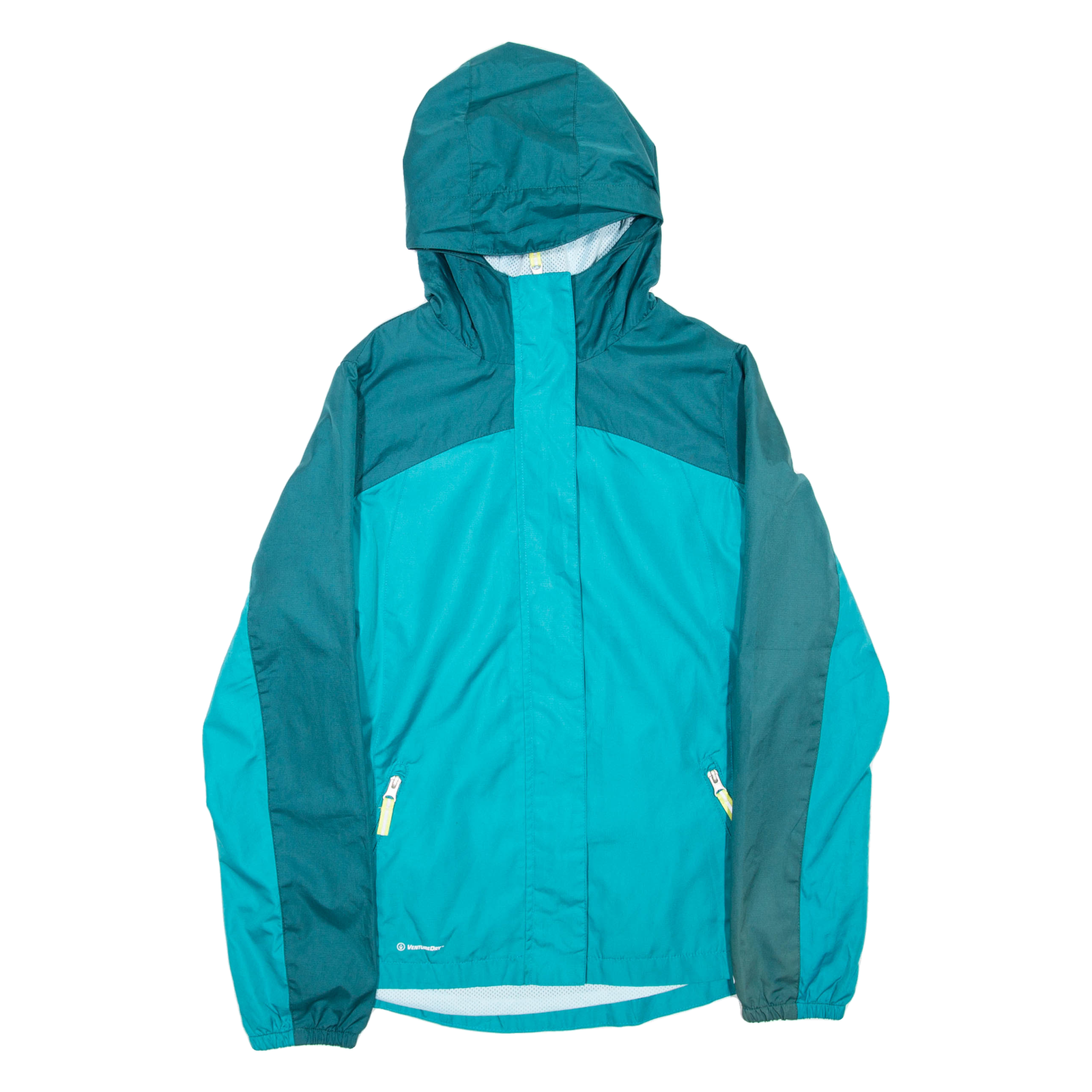 CHAMPION Womens Rain Jacket Blue Hooded Colourblock M Refurbished - N/A refurbished available on Cerqular