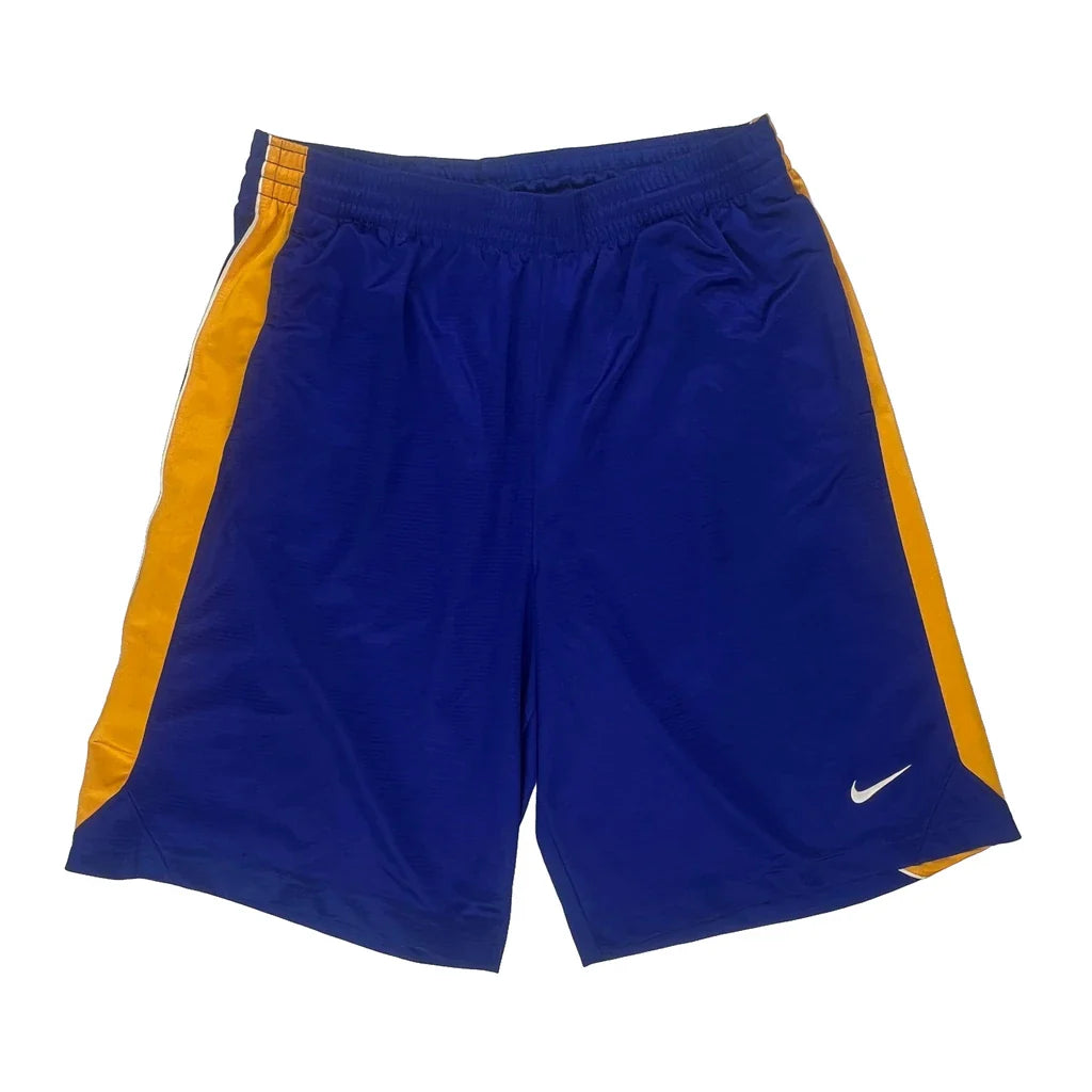 Nike Sport Shorts - XL Blue Polyester Refurbished - Thrifted (note: this is a term often used to describe second- refurbished available on Cerqular