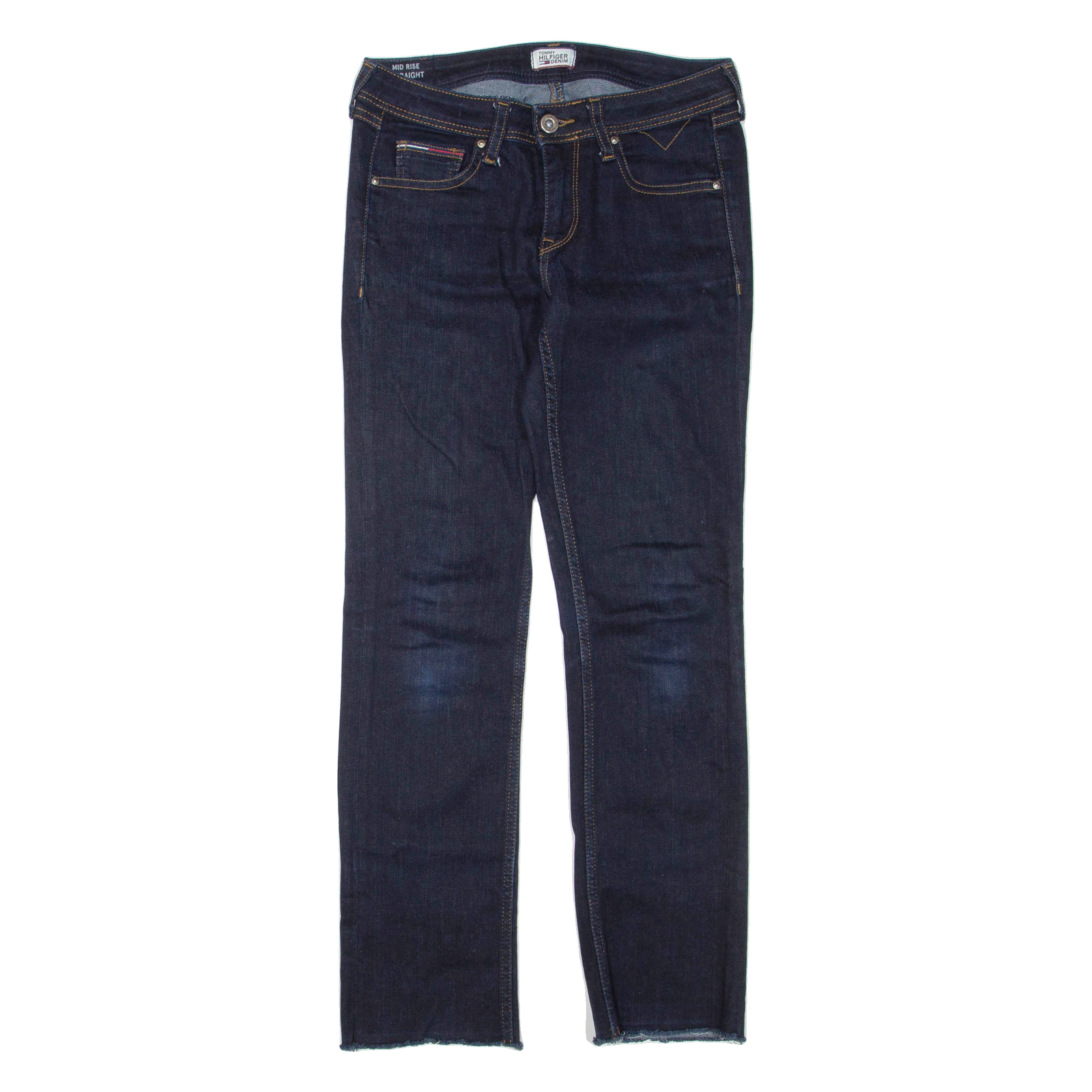 TOMMY HILFIGER Womens Jeans Blue Regular Straight W26 L27 Refurbished - N/A refurbished available on Cerqular