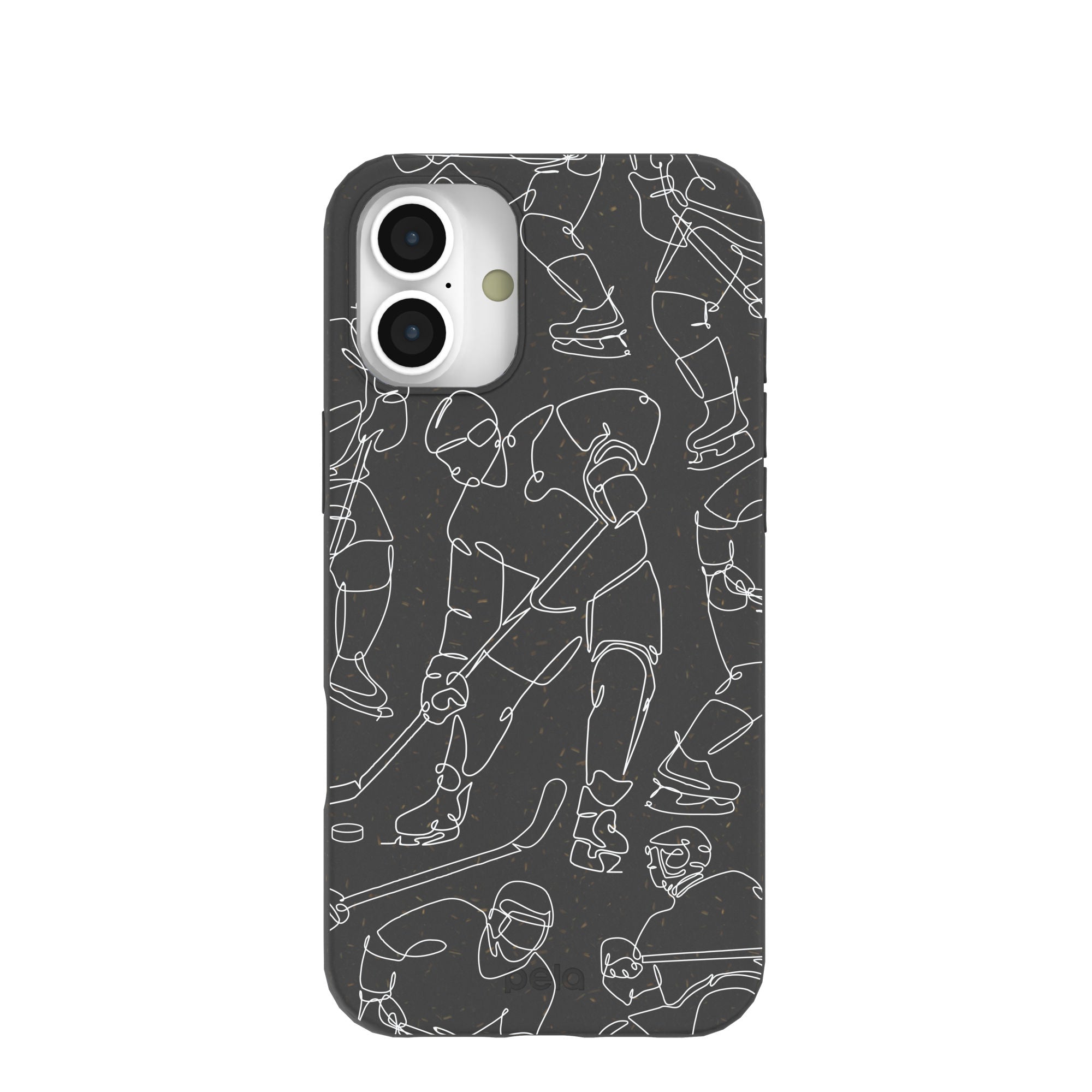 Black Play Sketch iPhone 16 Plus Case Refurbished - Pela Case refurbished available on Cerqular
