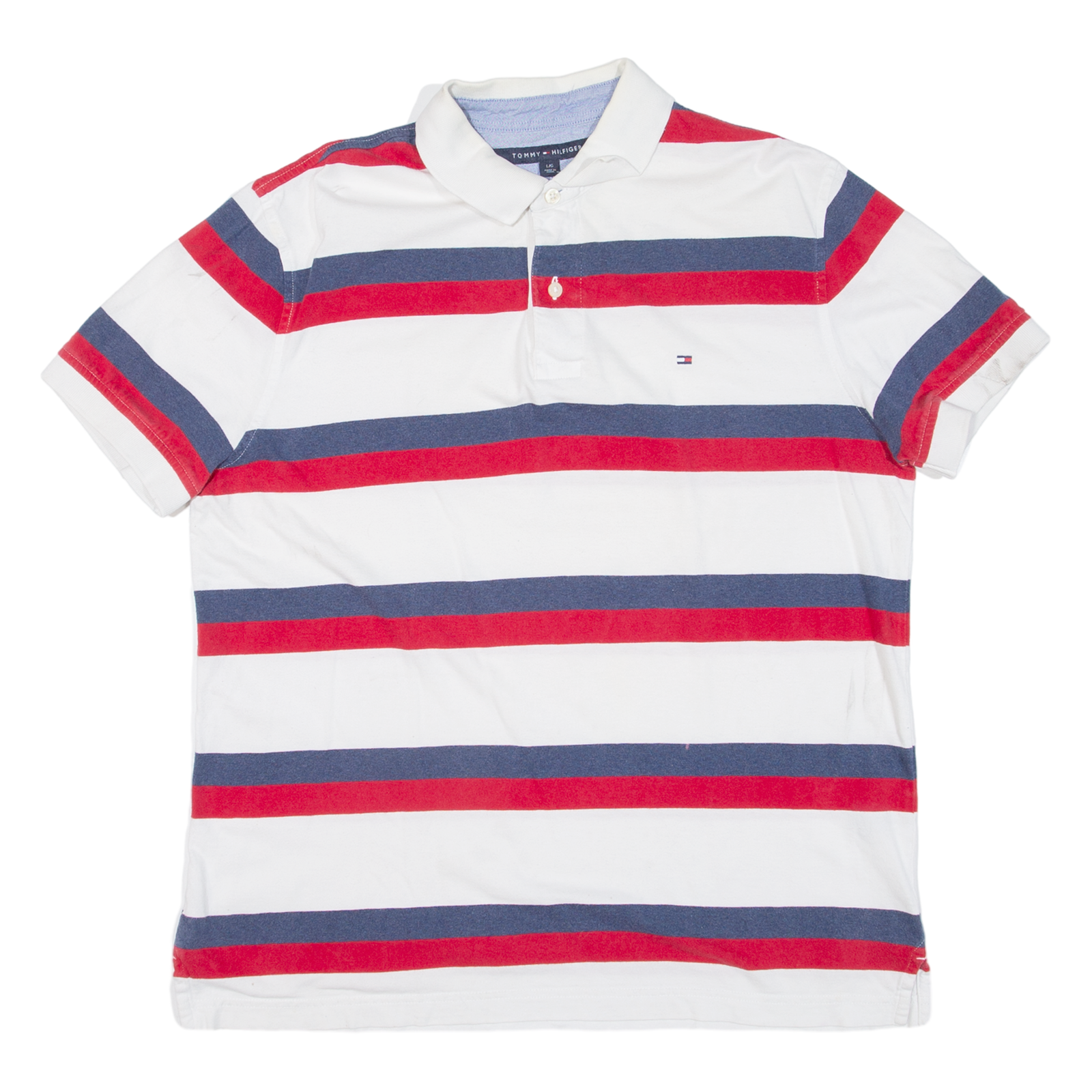 Buy TOMMY HILFIGER Mens Polo Shirt White Striped L Refurbished - $28.59 TOMMY HILFIGER Mens Polo Shirt White Striped L Refurbished - N/A refurbished available on Cerqular