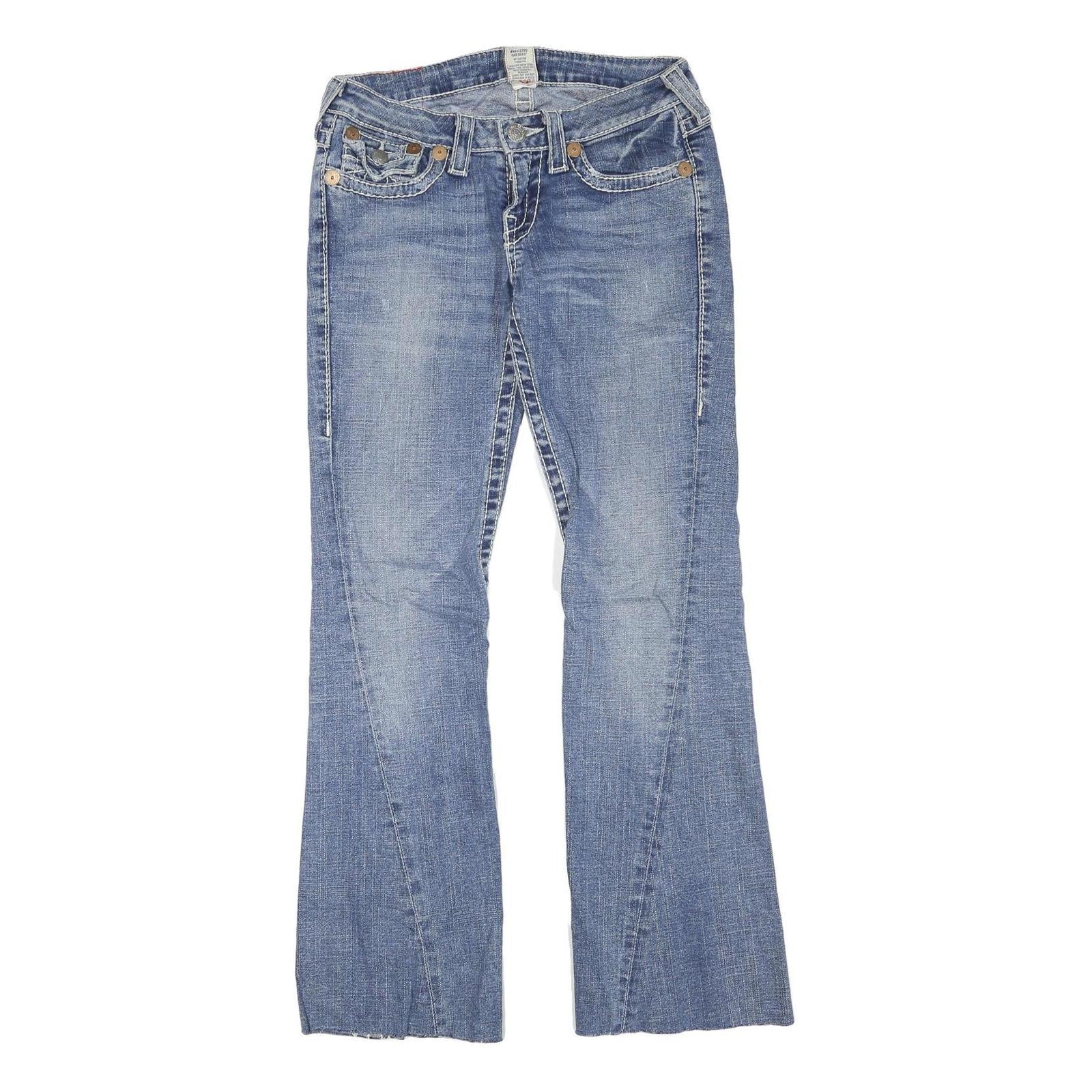 TRUE RELIGION Womens Regular Blue Denim Bootcut Cotton Blend W27 L30 Classic Refurbished - N/A refurbished available on Cerqular