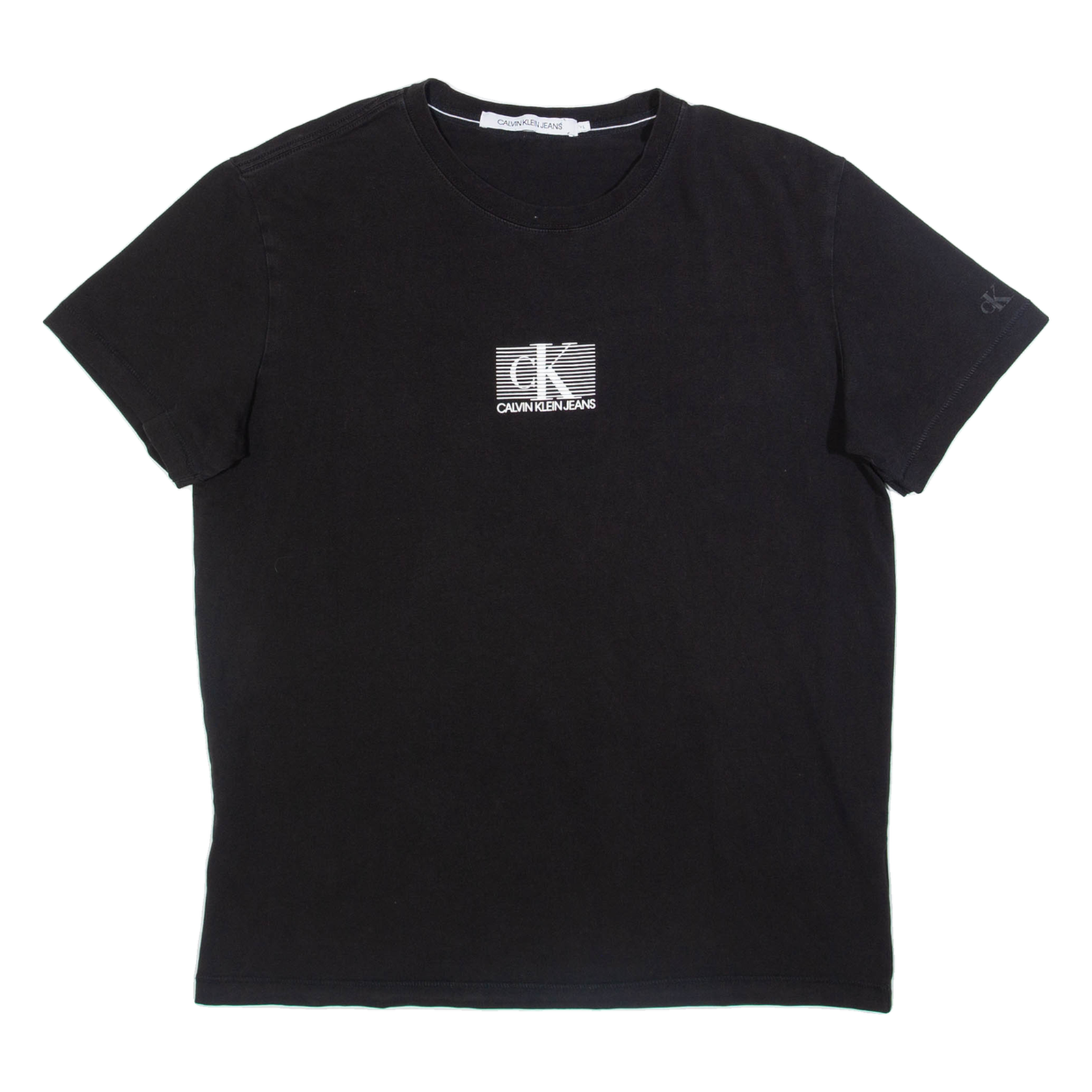CALVIN KLEIN JEANS Mens T-Shirt Black L Refurbished - N/A refurbished available on Cerqular