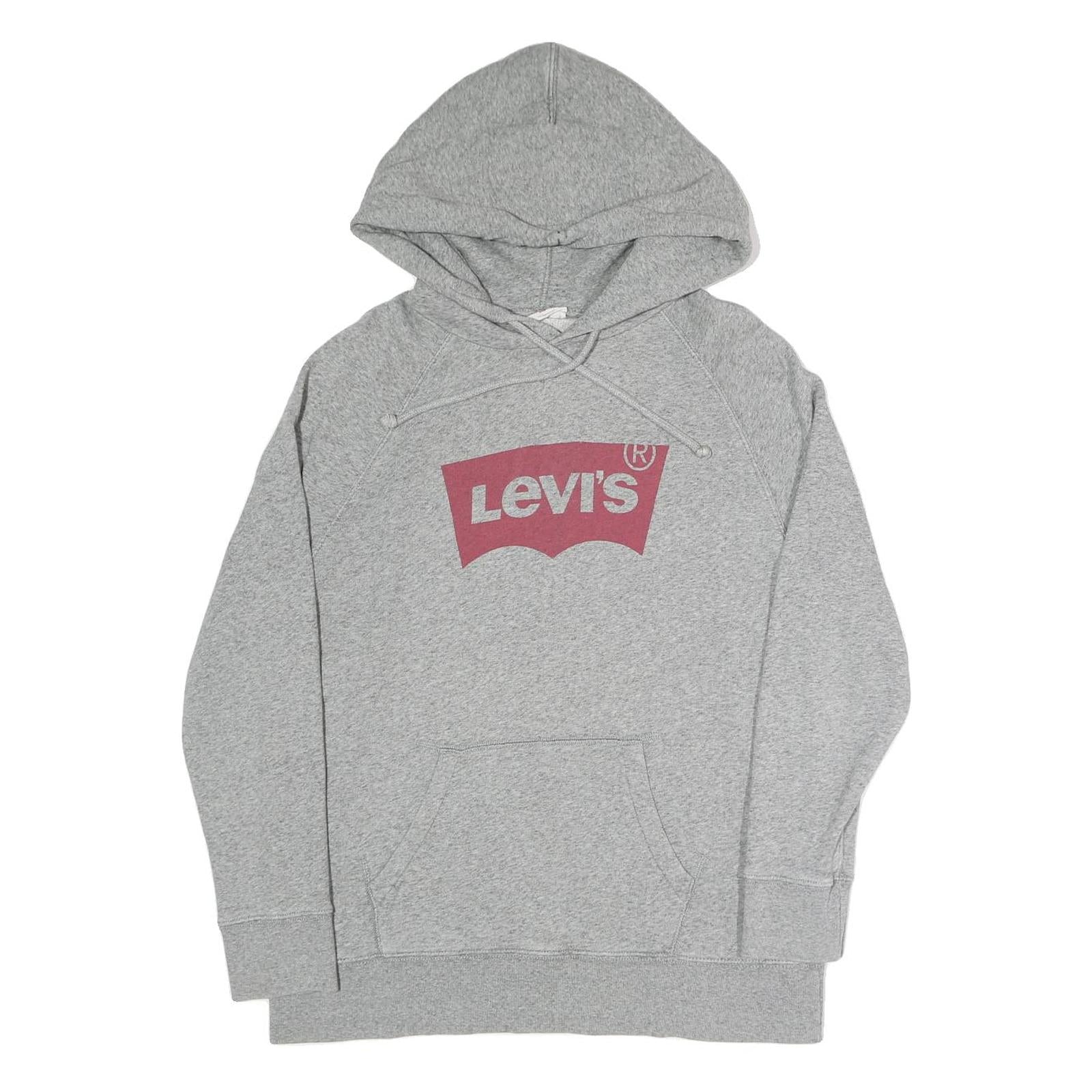 LEVI'S Mens Grey Hoodie M Cotton Blend Pullover Casual Sweatshirt Refurbished - N/A refurbished available on Cerqular