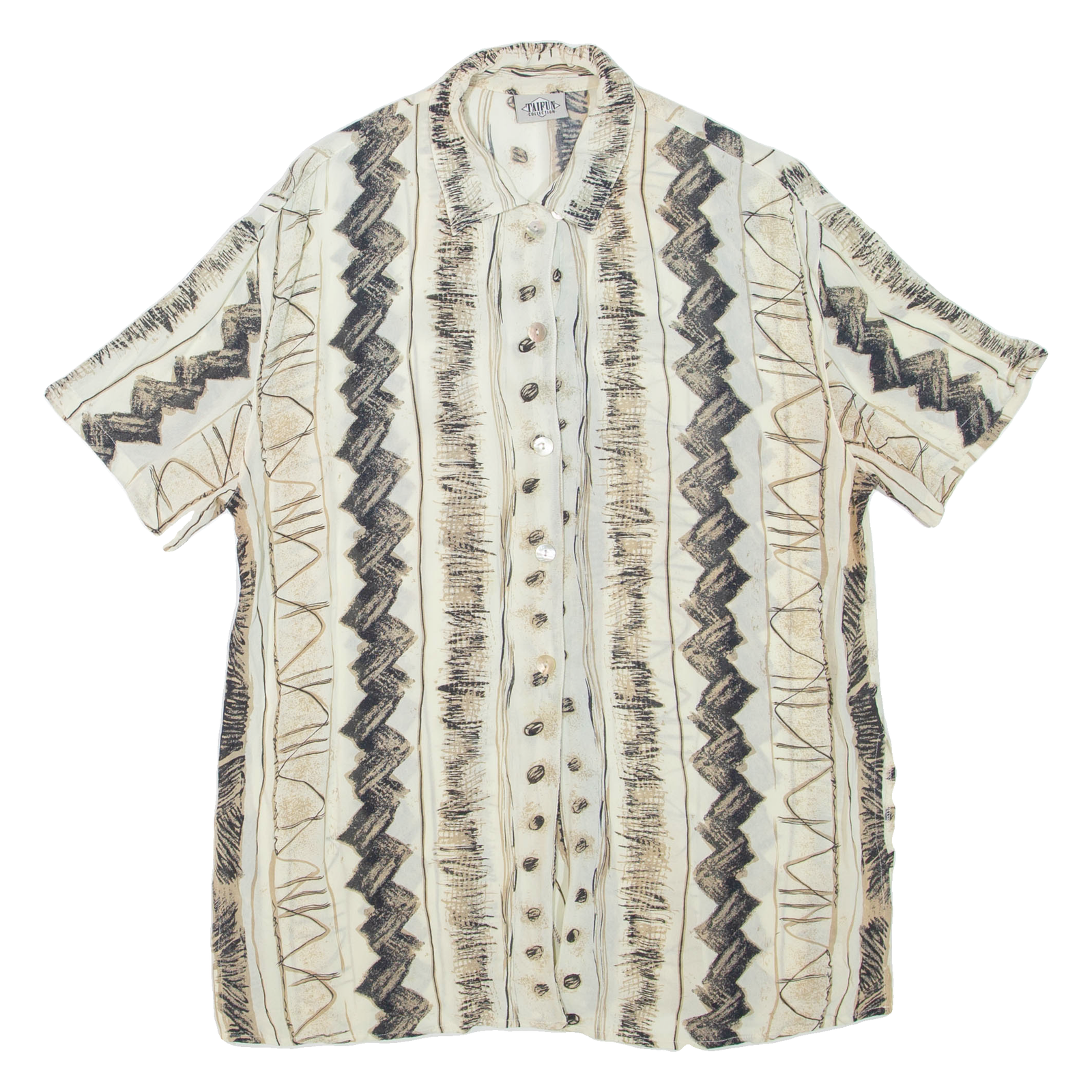 TAIFUN COLLECTION Womens Shirt Beige Striped S Refurbished - N/A refurbished available on Cerqular