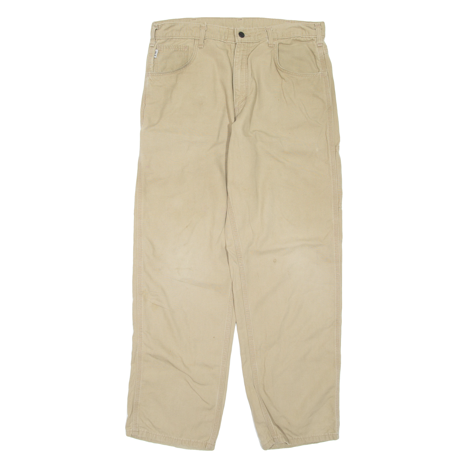 CARHARTT Mens Trousers Brown Regular Straight W36 L32 Refurbished - N/A refurbished available on Cerqular