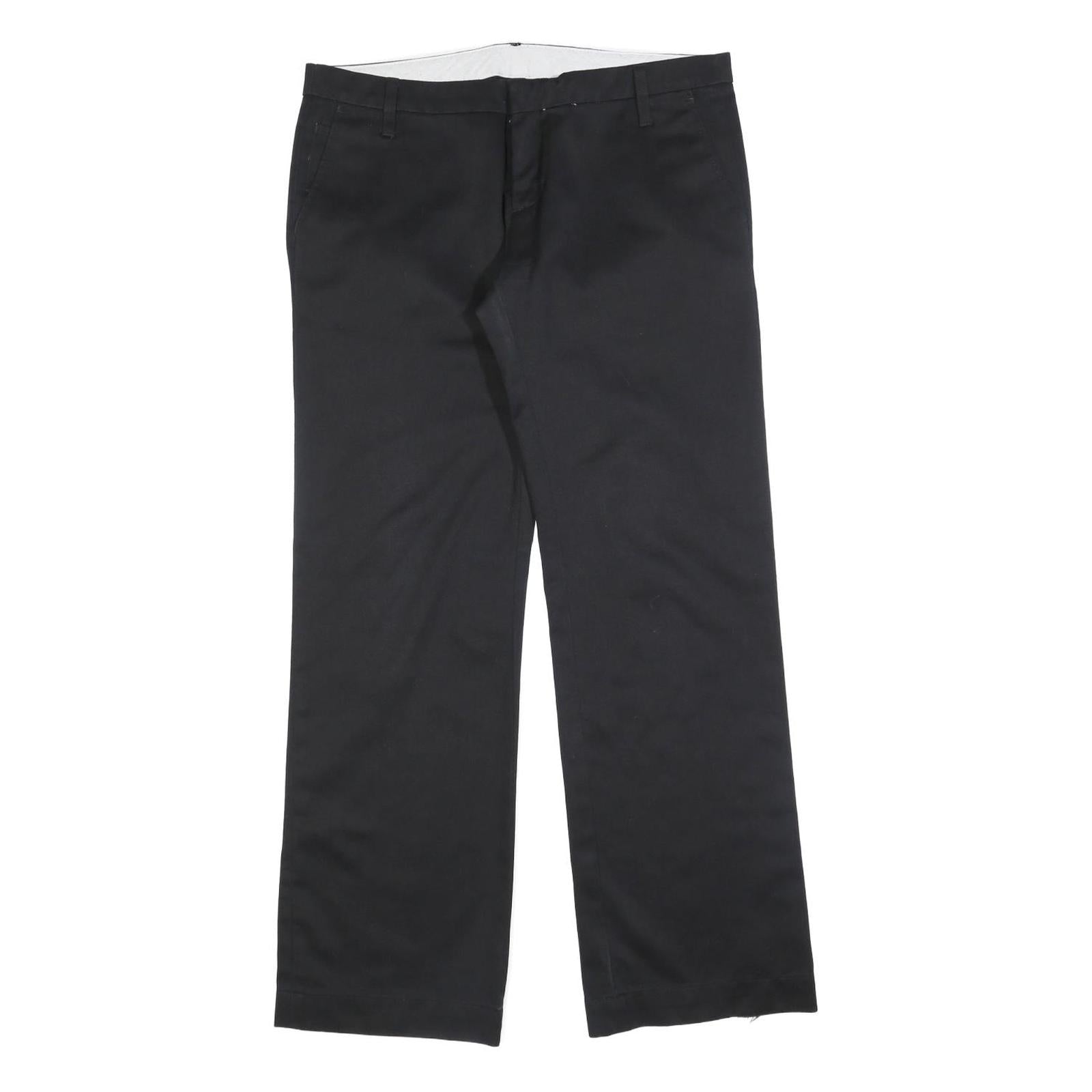 CARHARTT Mens Relaxed Black Cotton Blend Zip Trousers W34 L32 Casual Workwear Refurbished - N/A refurbished available on Cerqular