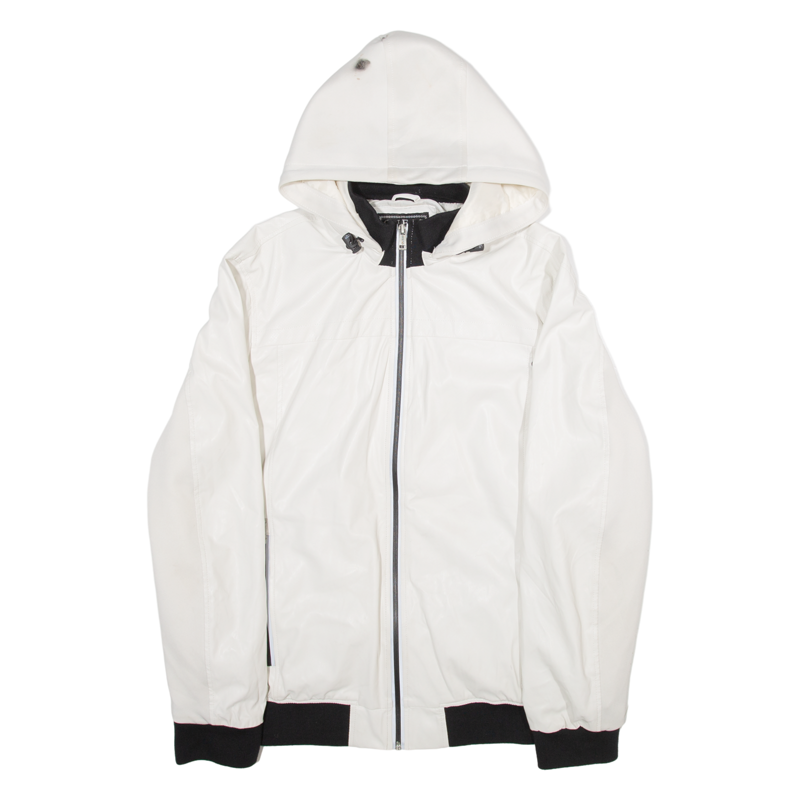 GUESS Womens Jacket White USA Hooded XL Refurbished - N/A refurbished available on Cerqular