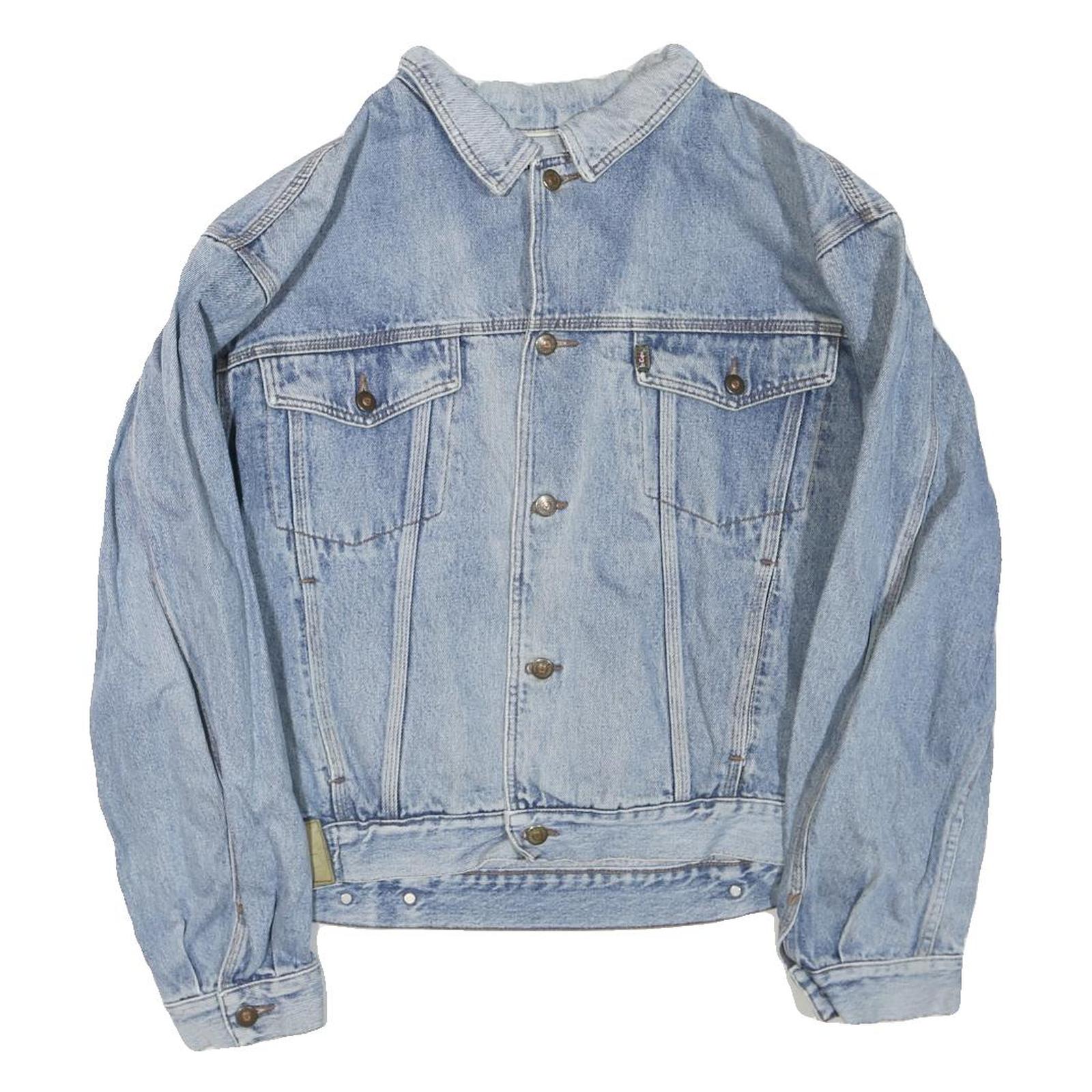 LEE Mens Blue Denim Jacket M Cotton Blend Button Closure Classic Style Refurbished - N/A refurbished available on Cerqular