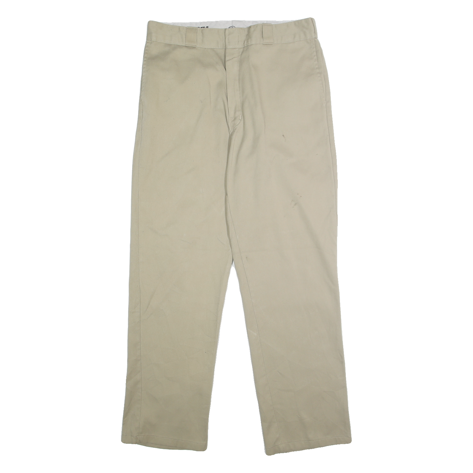 DICKIES Mens Classic Beige Trousers W36 L34 Zip Closure Plain Fit Workwear Refurbished - N/A refurbished available on Cerqular