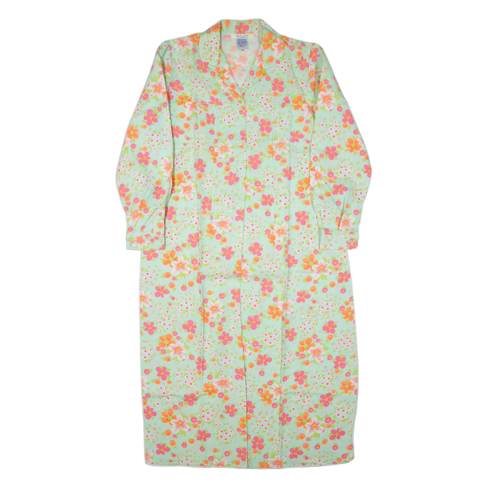 MARSUM Womens Day Dress Blue Floral Long Sleeve Midi L Refurbished - N/A refurbished available on Cerqular