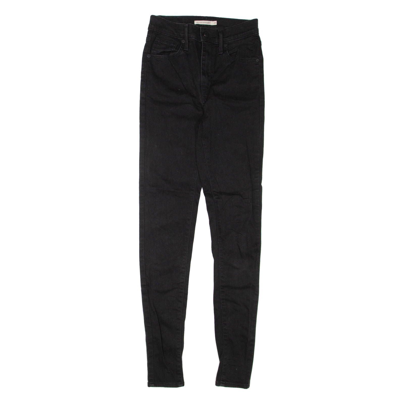 LEVI'S Mile High Womens Jeans Black Regular Skinny W25 L32 Refurbished - N/A refurbished available on Cerqular