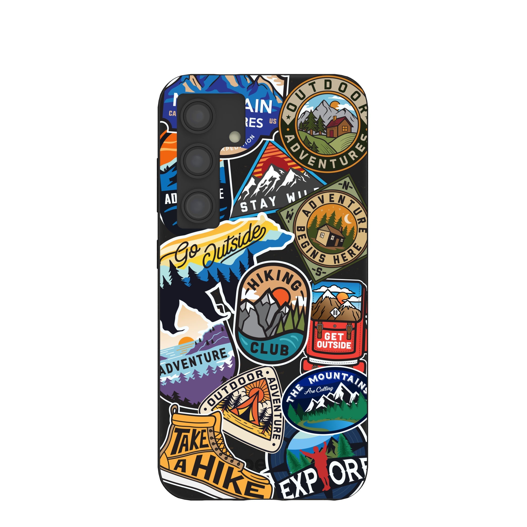 Black Trail Stickers Samsung Galaxy S24 Case Refurbished - Pela Case refurbished available on Cerqular