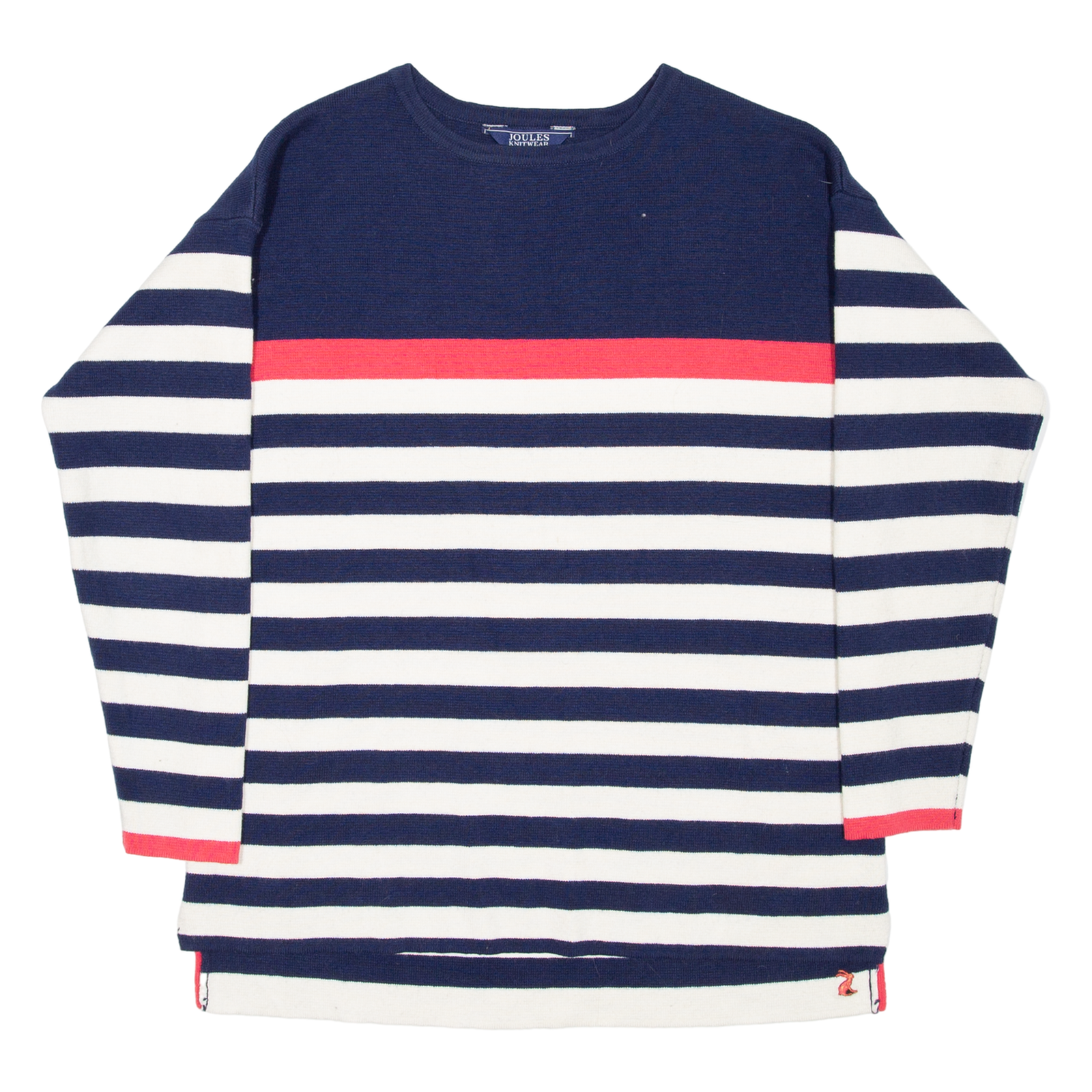 JOULES Womens Patterned Jumper Blue Striped Tight Knit Wool UK 6 Refurbished - N/A refurbished available on Cerqular