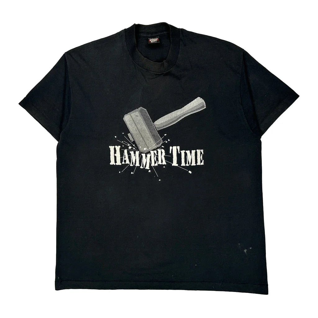 Buy Hammer Time Screen Stars Graphic T-Shirt - 2XL Black Cotton Blend Refurbished - $50.91 Hammer Time Screen Stars Graphic T-Shirt - 2XL Black Cotton Blend Refurbished - Thrifted (note: this is a term often used to describe second- refurbished available on Cerqular