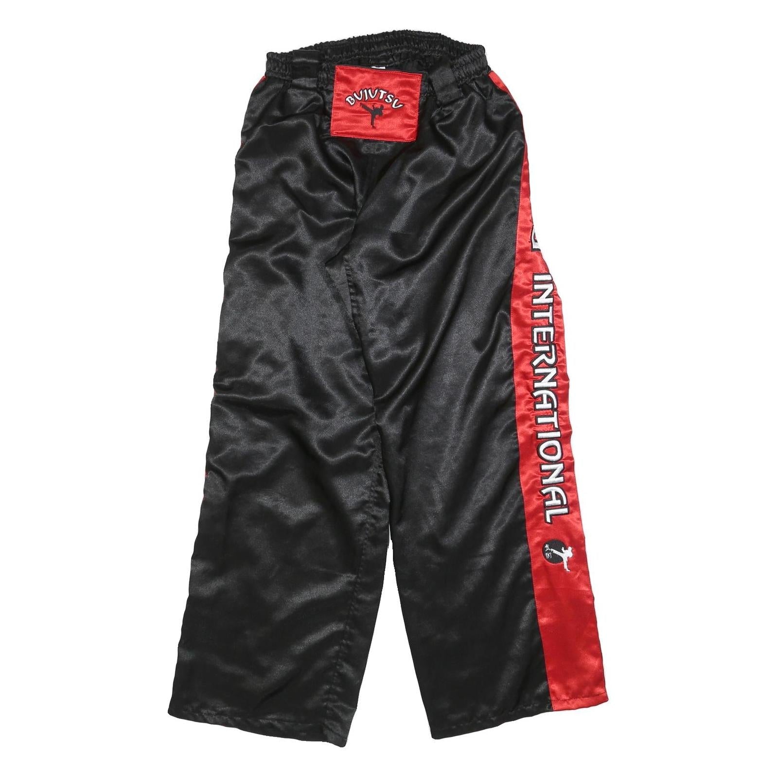 BUJUTSV Mens Polyester Blend Black & Red Relaxed Trousers W28 L32 Track Refurbished - N/A refurbished available on Cerqular