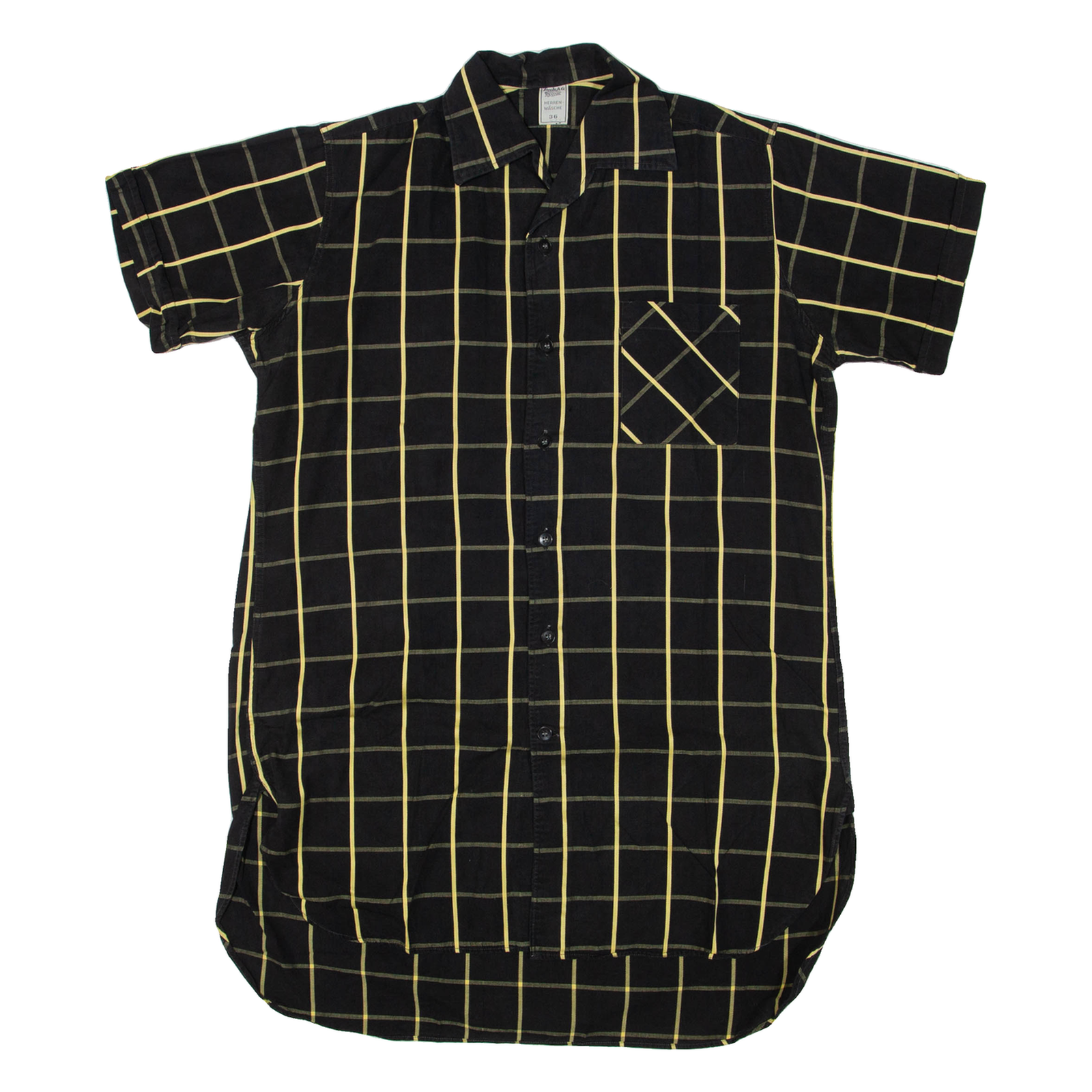 TUCH A.G Mens Shirt Black Check M Refurbished - N/A refurbished available on Cerqular