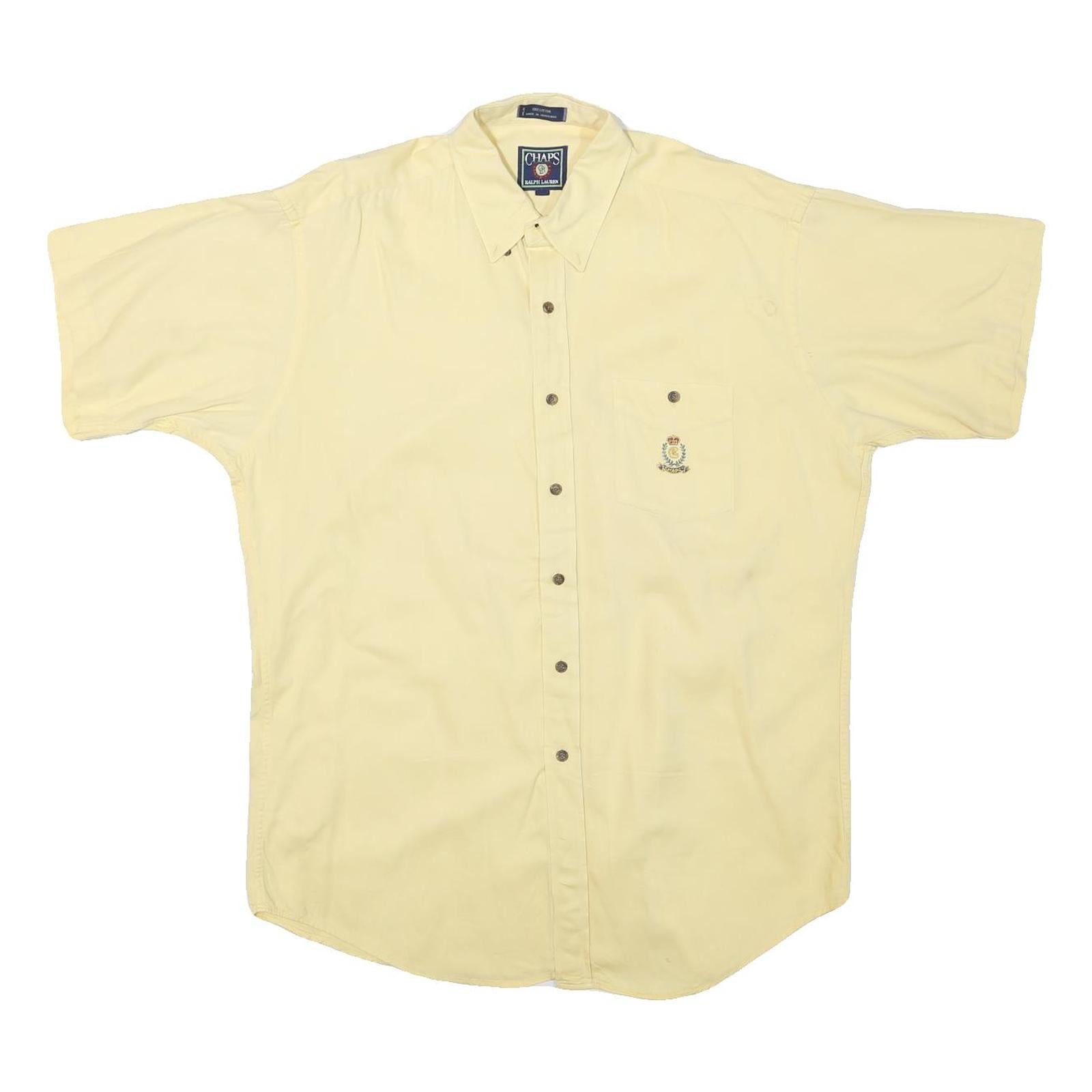 Buy CHAPS RALPH LAUREN Mens Yellow Cotton Blend Shirt L Embroidered Pocket Casual Refurbished - $41.59 CHAPS RALPH LAUREN Mens Yellow Cotton Blend Shirt L Embroidered Pocket Casual Refurbished - N/A refurbished available on Cerqular
