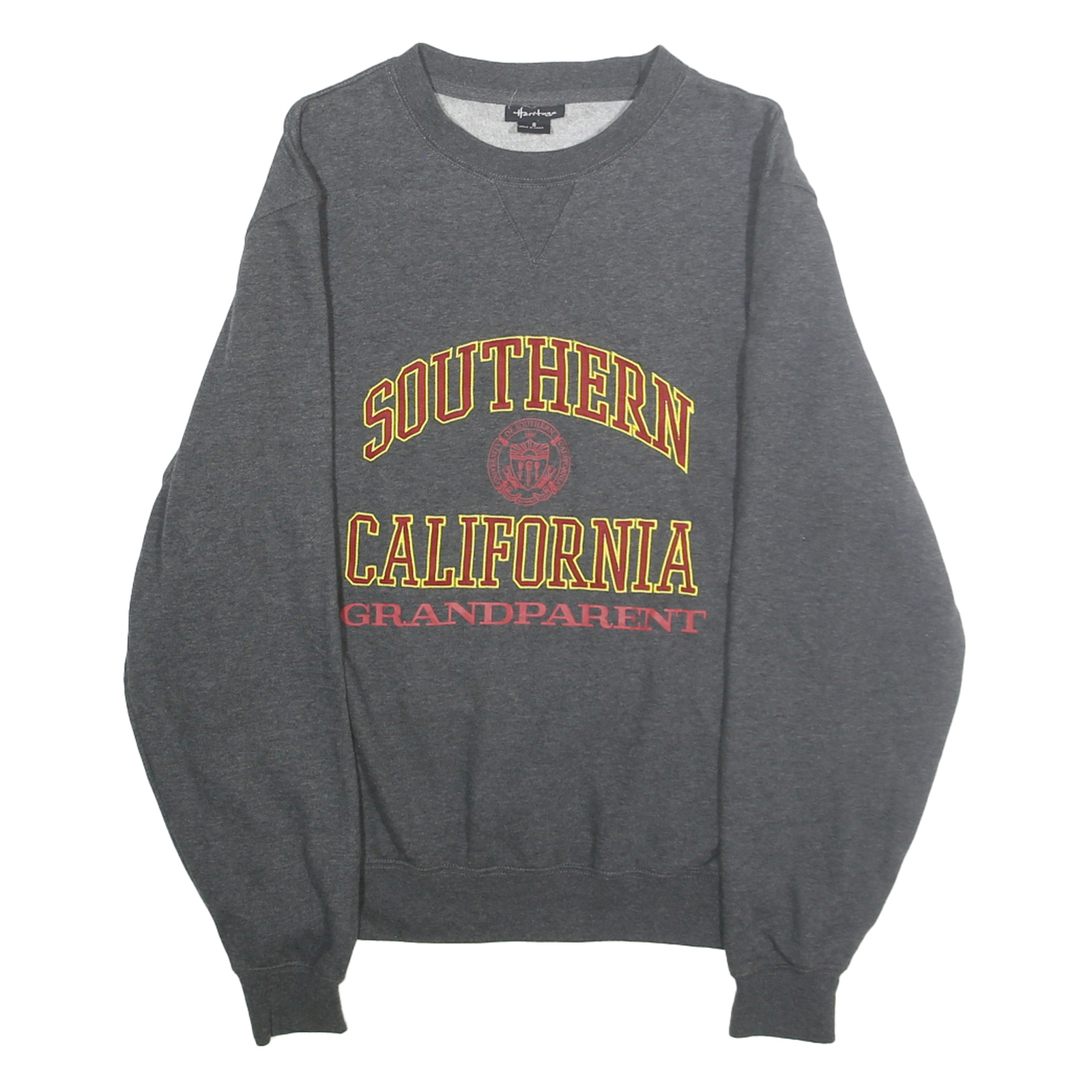 HERITAGE Mens Grey Southern California Grandparent Crew Neck S Sweatshirt Refurbished - N/A refurbished available on Cerqular