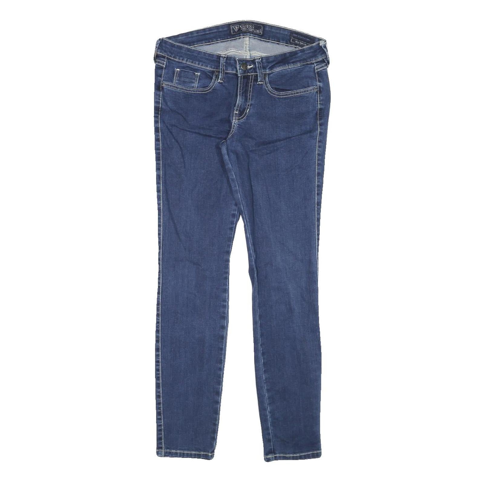 GUESS Womens Slim Blue Denim Jeans W28 L28 Zip Closure Stretch Comfort Refurbished - N/A refurbished available on Cerqular