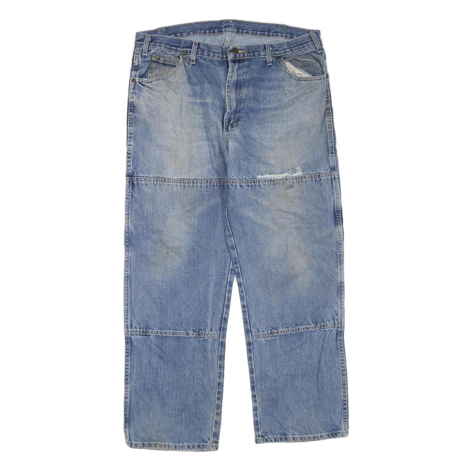 DICKIES Mens Jeans Blue Regular Regular Denim Medium W38 L30 Workwear Zip Refurbished - N/A refurbished available on Cerqular