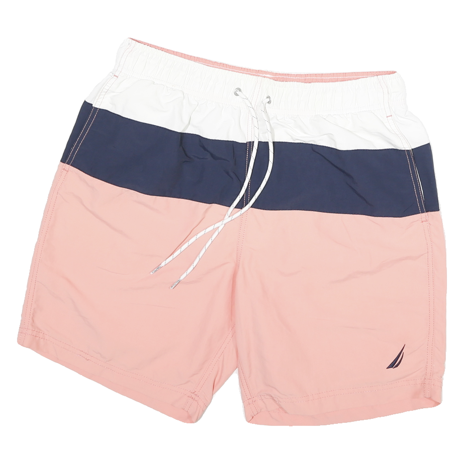 NAUTICA Mens Shorts Pink White & Navy Colourblock Casual M W30 Drawstring Refurbished - N/A refurbished available on Cerqular